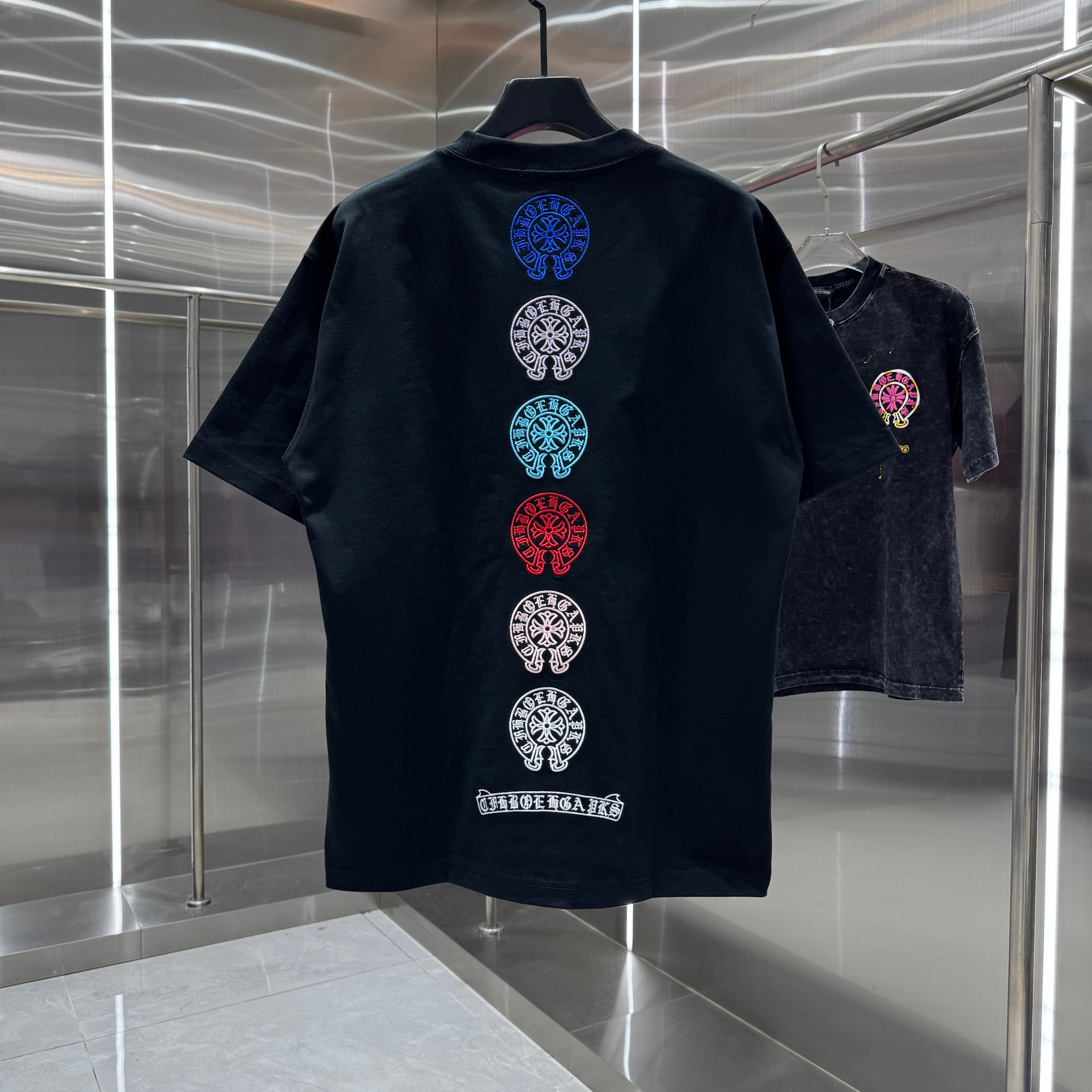 Chrome Hearts 克罗心 CH 春夏新款 2026 彩色马蹄万针刺绣工艺短袖T恤 重工水洗面料300克重