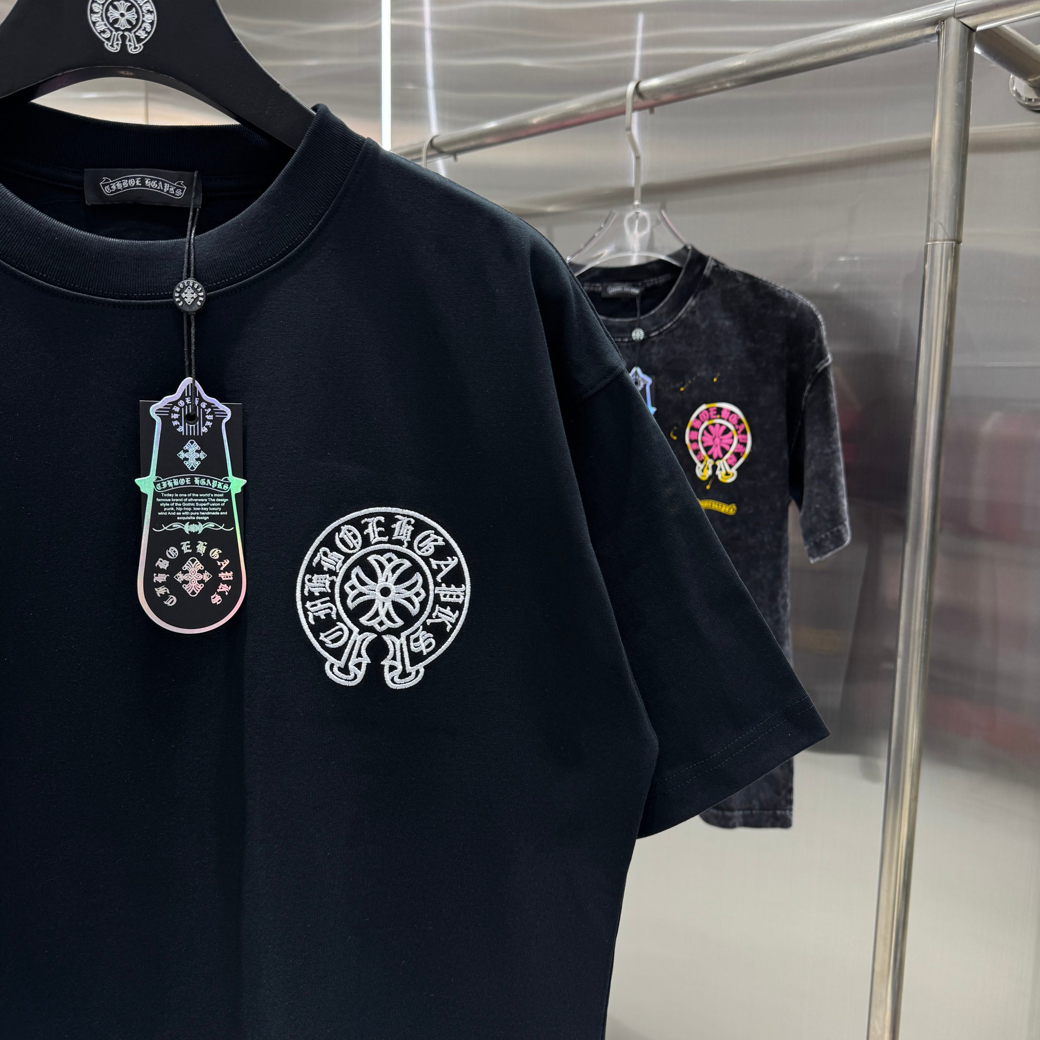 Chrome Hearts 克罗心 CH 春夏新款 2026 彩色马蹄万针刺绣工艺短袖T恤 重工水洗面料300克重