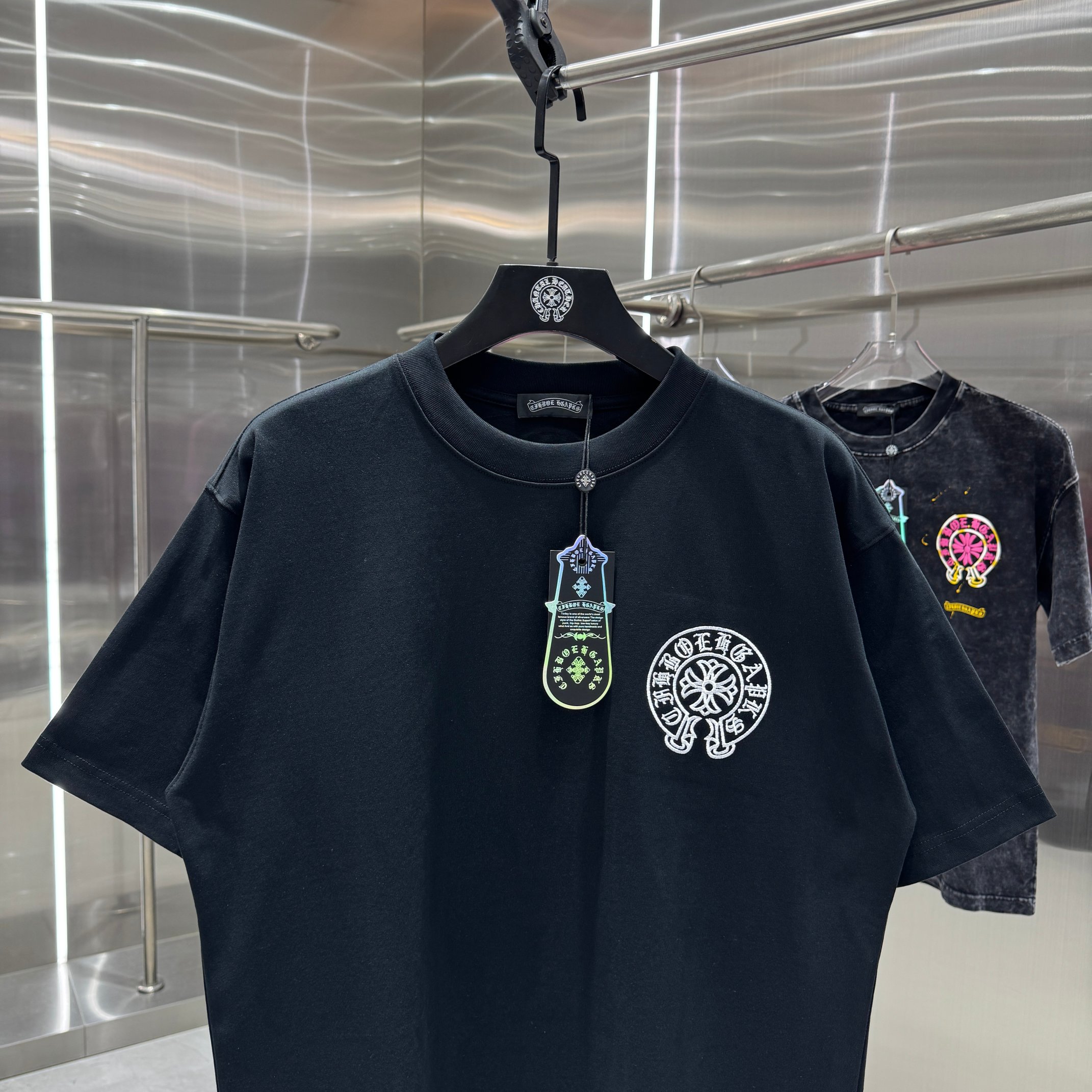 Chrome Hearts 克罗心 CH 春夏新款 2026 彩色马蹄万针刺绣工艺短袖T恤 重工水洗面料300克重