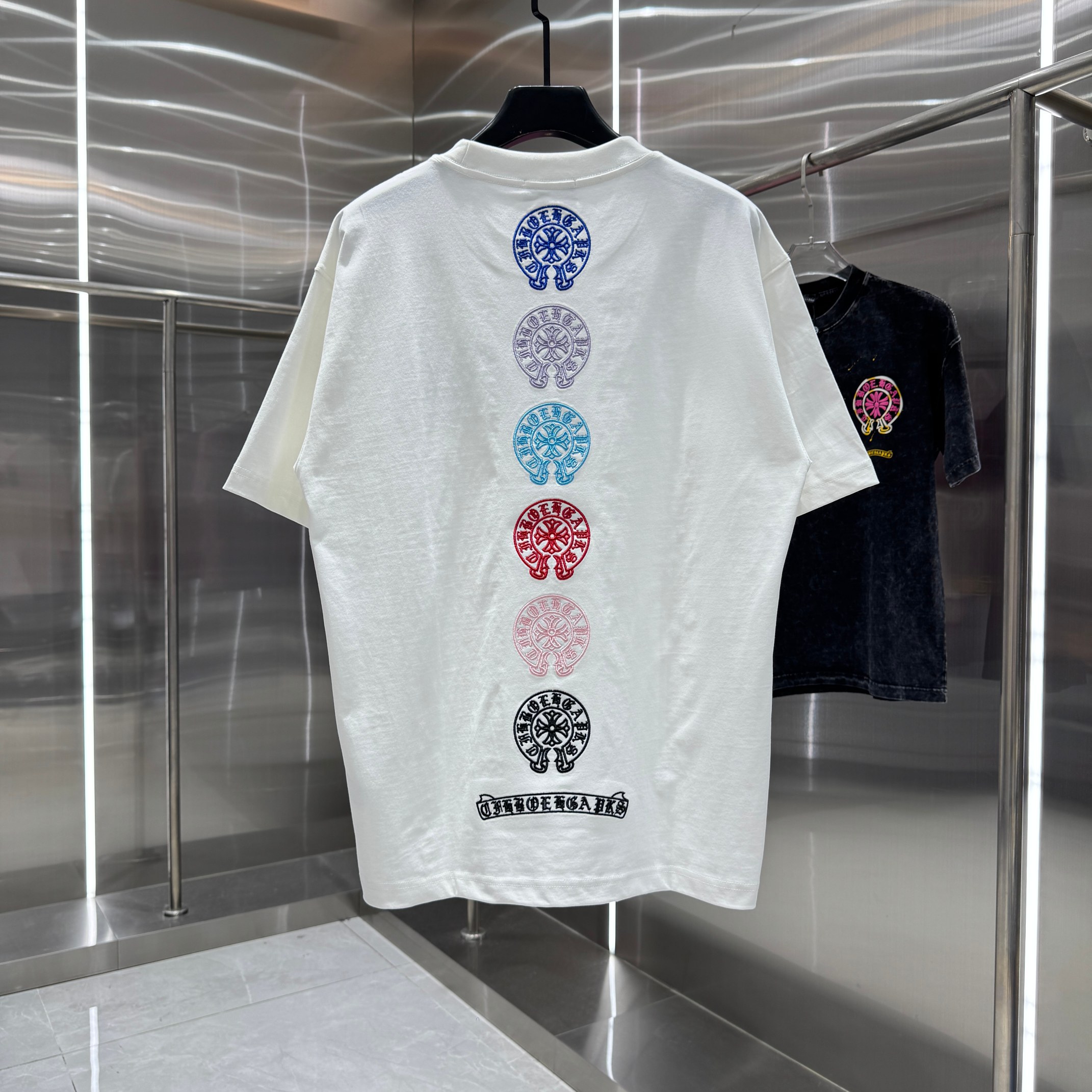 Chrome Hearts 克罗心 CH 春夏新款 2026 彩色马蹄万针刺绣工艺短袖T恤 重工水洗面料300克重