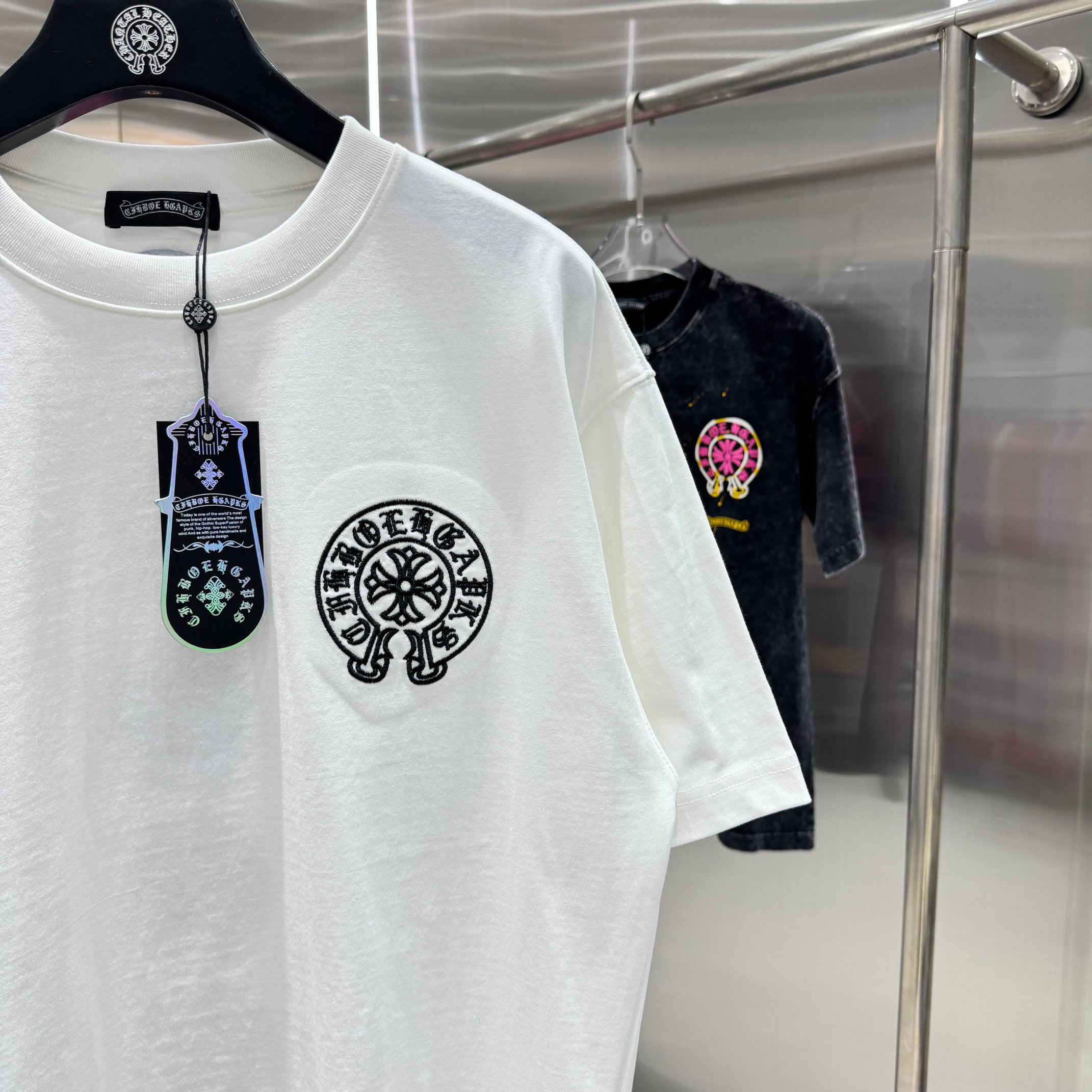 Chrome Hearts 克罗心 CH 春夏新款 2026 彩色马蹄万针刺绣工艺短袖T恤 重工水洗面料300克重