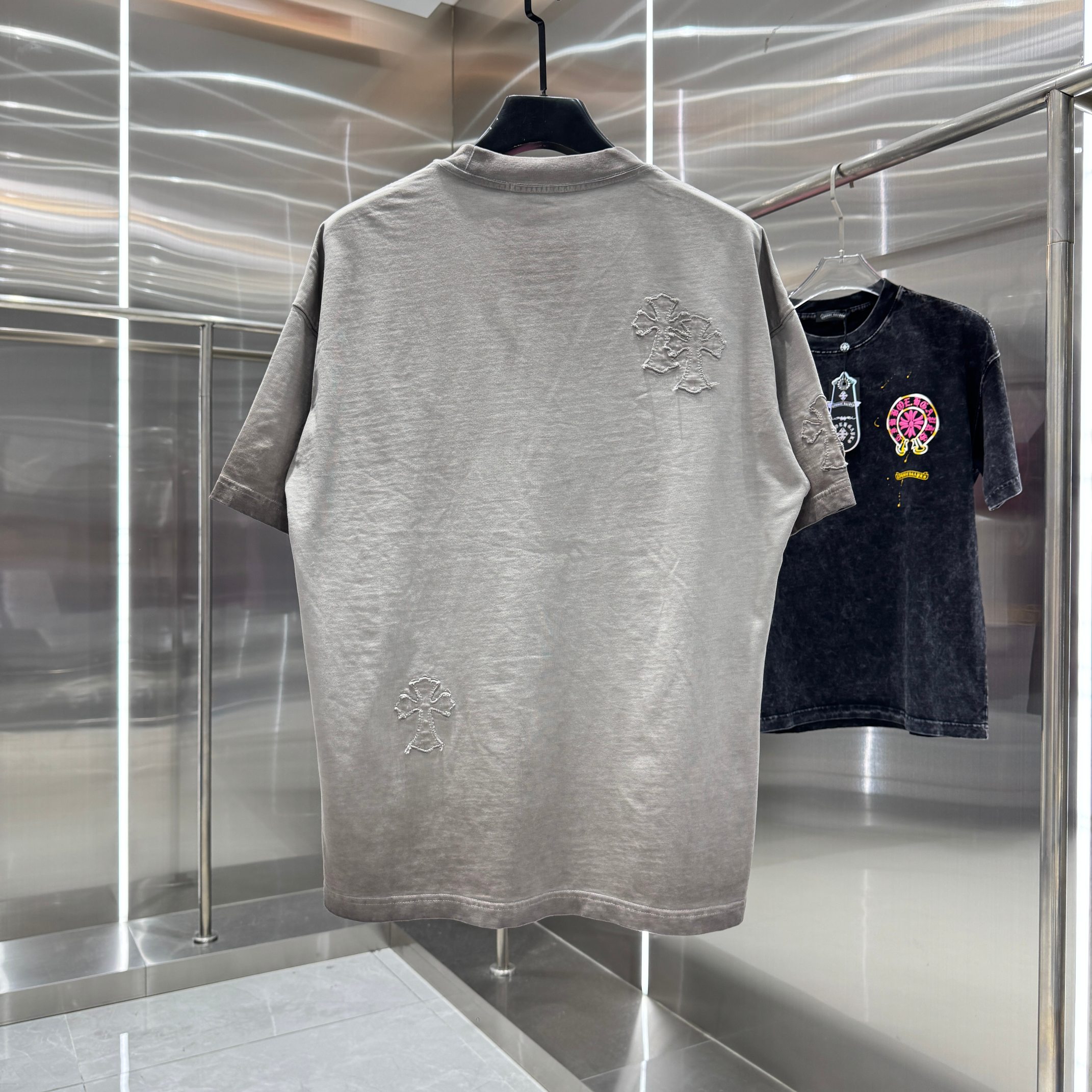 Chrome Hearts 克罗心 CH 春夏新款 2026 重工水洗贴布绣短袖T恤 重工水洗面料330克重