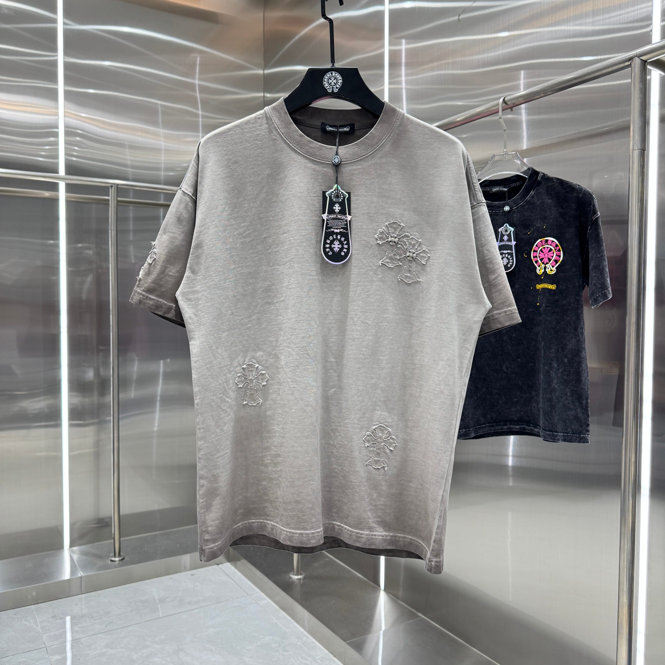 Chrome Hearts 克罗心 CH 春夏新款 2026 重工水洗贴布绣短袖T恤 重工水洗面料330克重