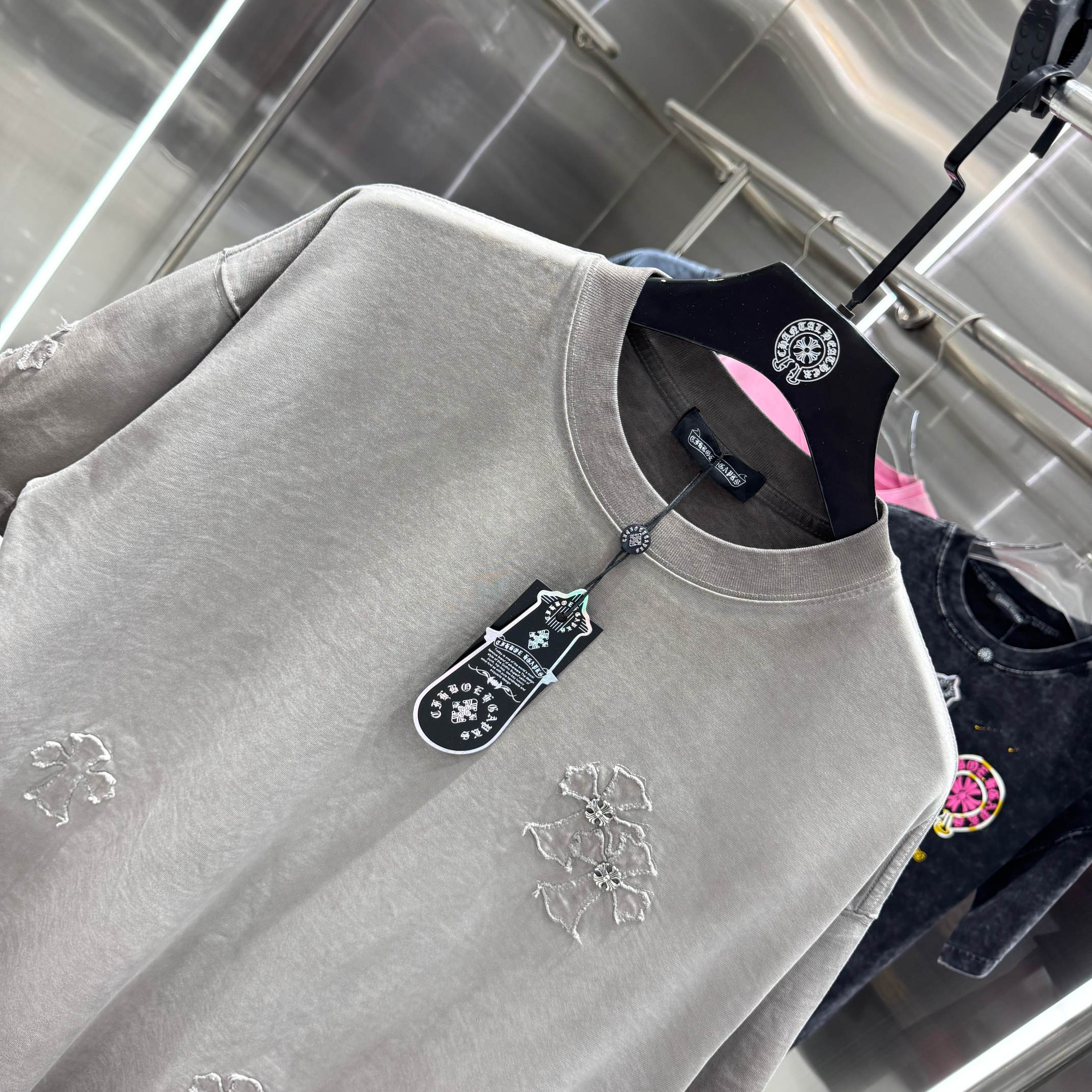 Chrome Hearts 克罗心 CH 春夏新款 2026 重工水洗贴布绣短袖T恤 重工水洗面料330克重