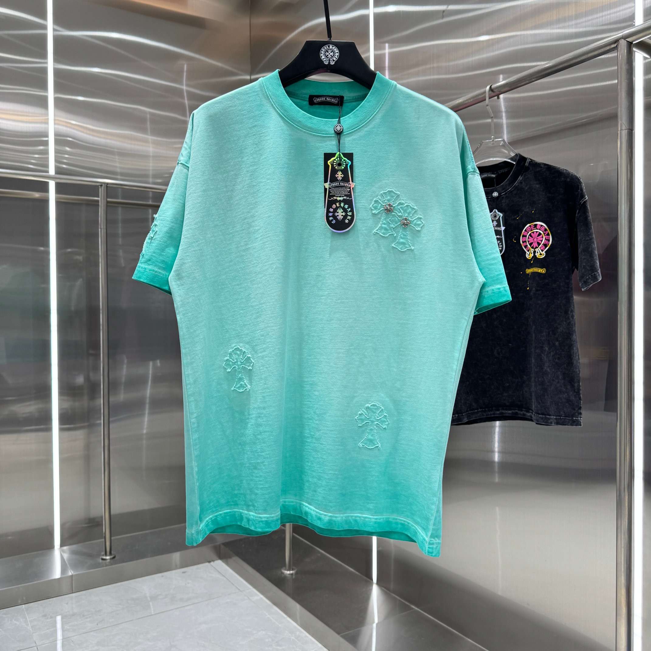 Chrome Hearts 克罗心 CH 春夏新款 2026 重工水洗贴布绣短袖T恤 重工水洗面料330克重