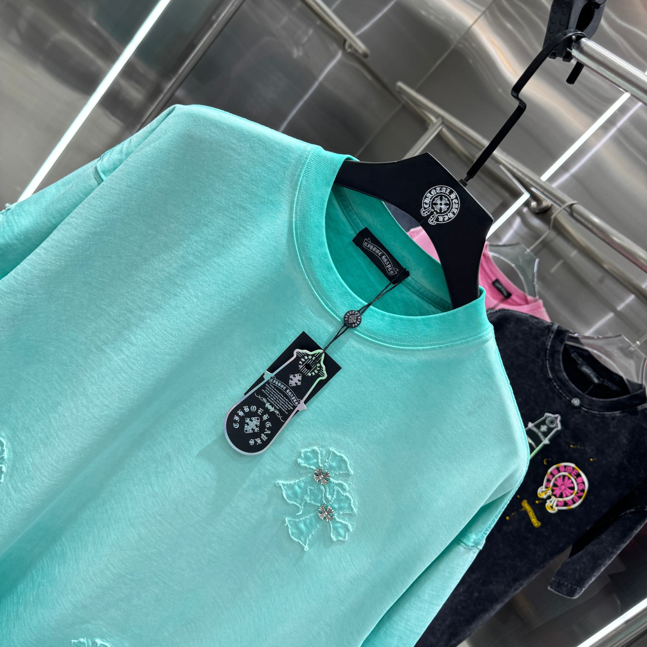 Chrome Hearts 克罗心 CH 春夏新款 2026 重工水洗贴布绣短袖T恤 重工水洗面料330克重
