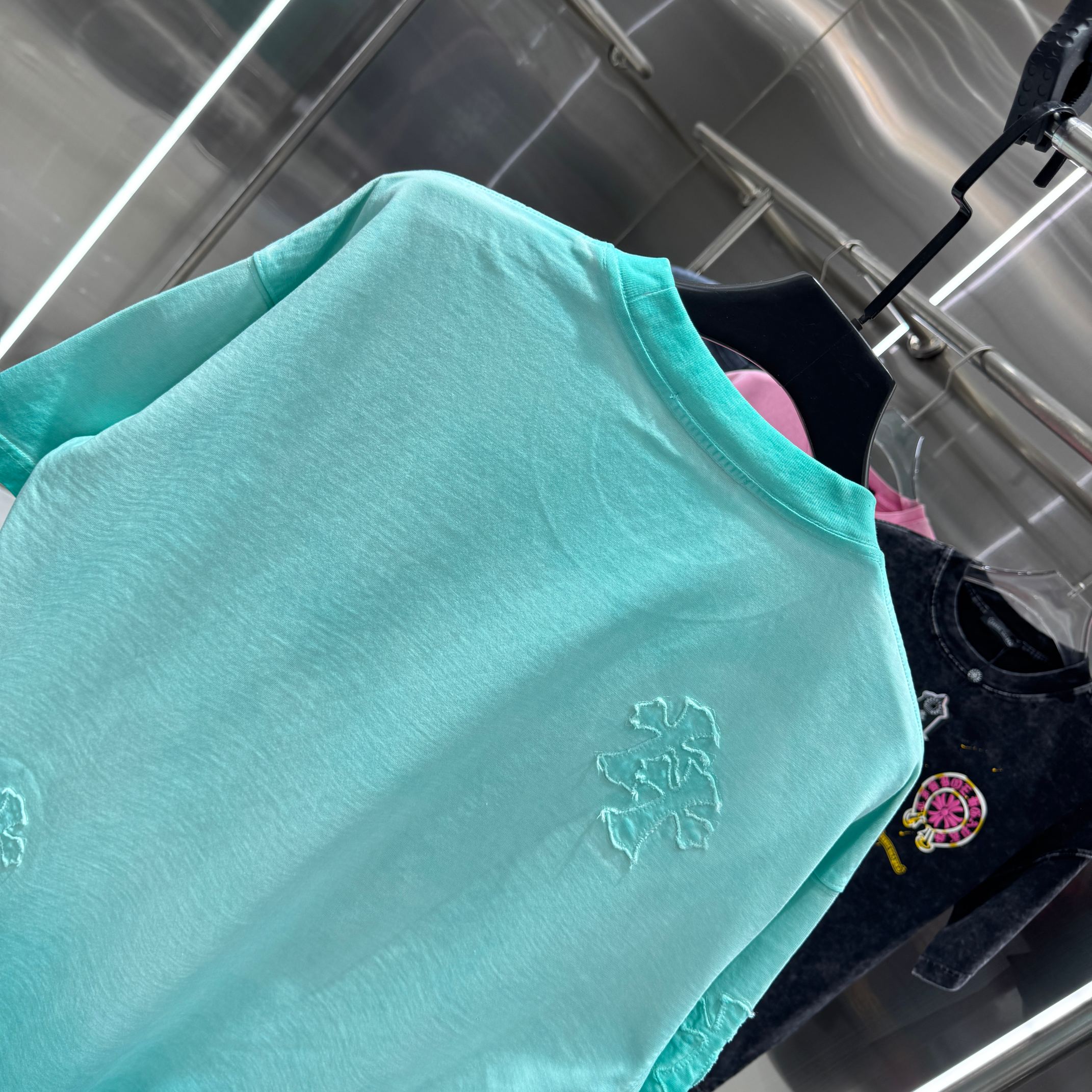Chrome Hearts 克罗心 CH 春夏新款 2026 重工水洗贴布绣短袖T恤 重工水洗面料330克重