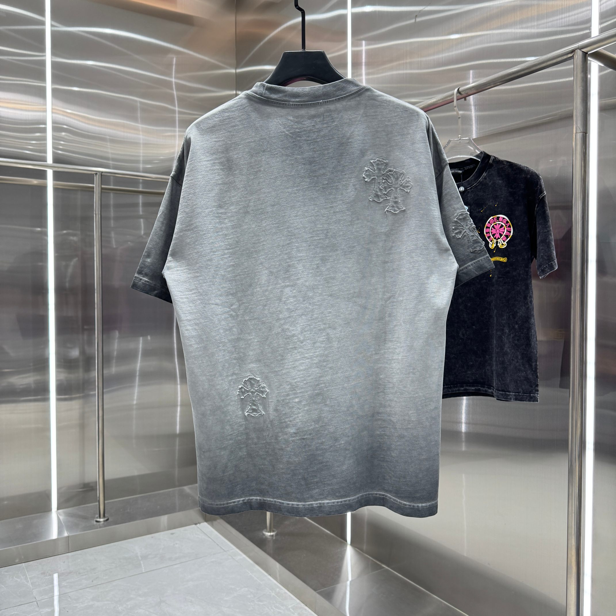 Chrome Hearts 克罗心 CH 春夏新款 2026 重工水洗贴布绣短袖T恤 重工水洗面料330克重