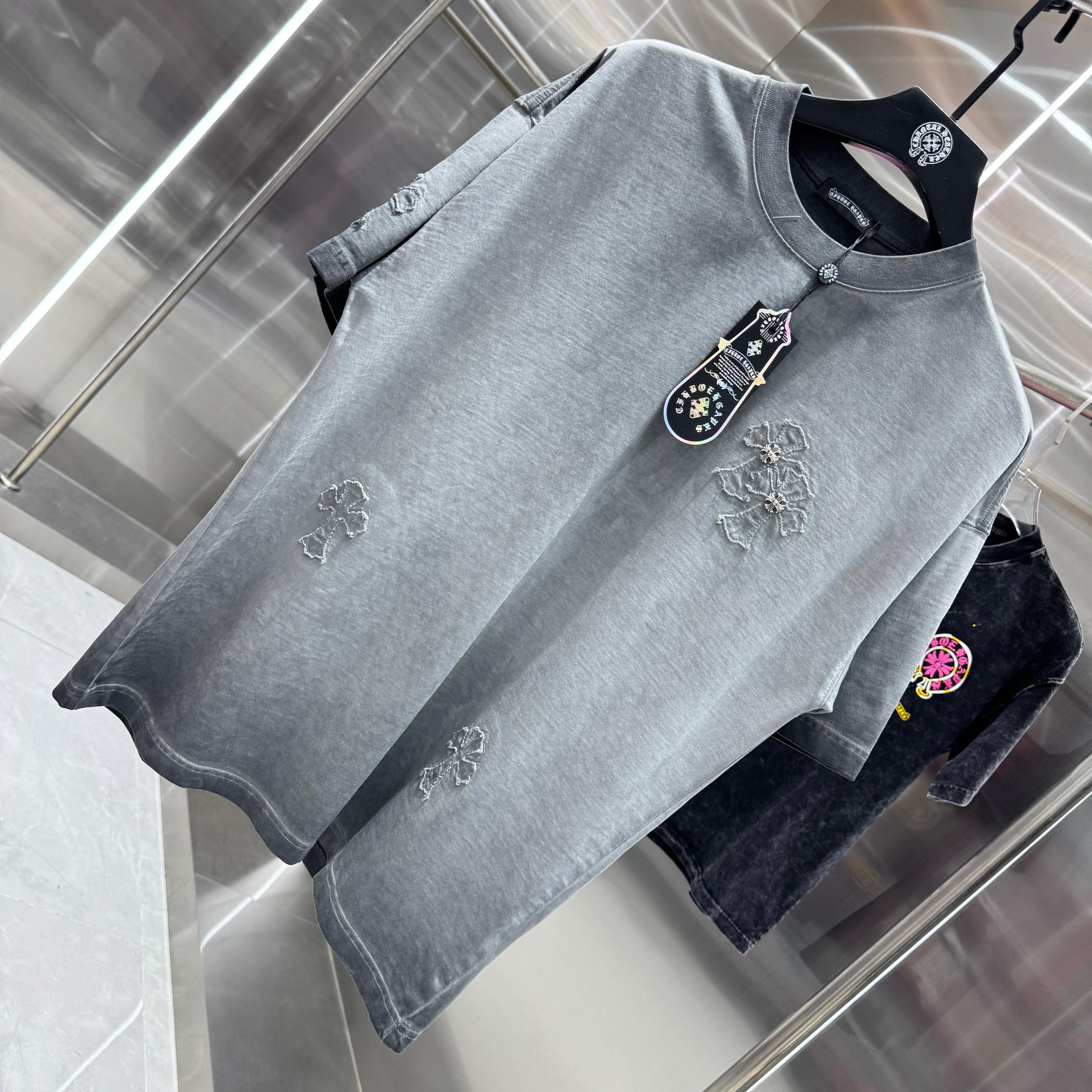 Chrome Hearts 克罗心 CH 春夏新款 2026 重工水洗贴布绣短袖T恤 重工水洗面料330克重