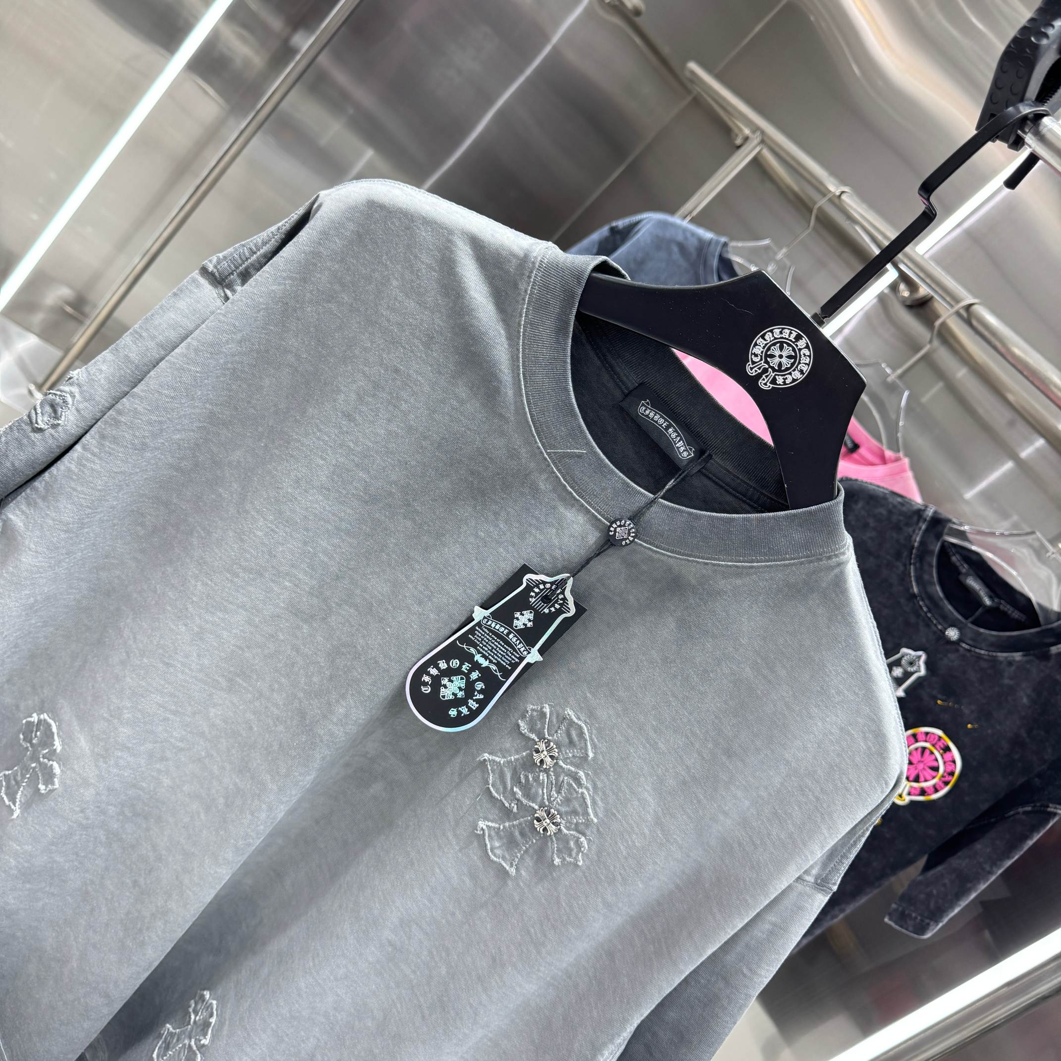Chrome Hearts 克罗心 CH 春夏新款 2026 重工水洗贴布绣短袖T恤 重工水洗面料330克重