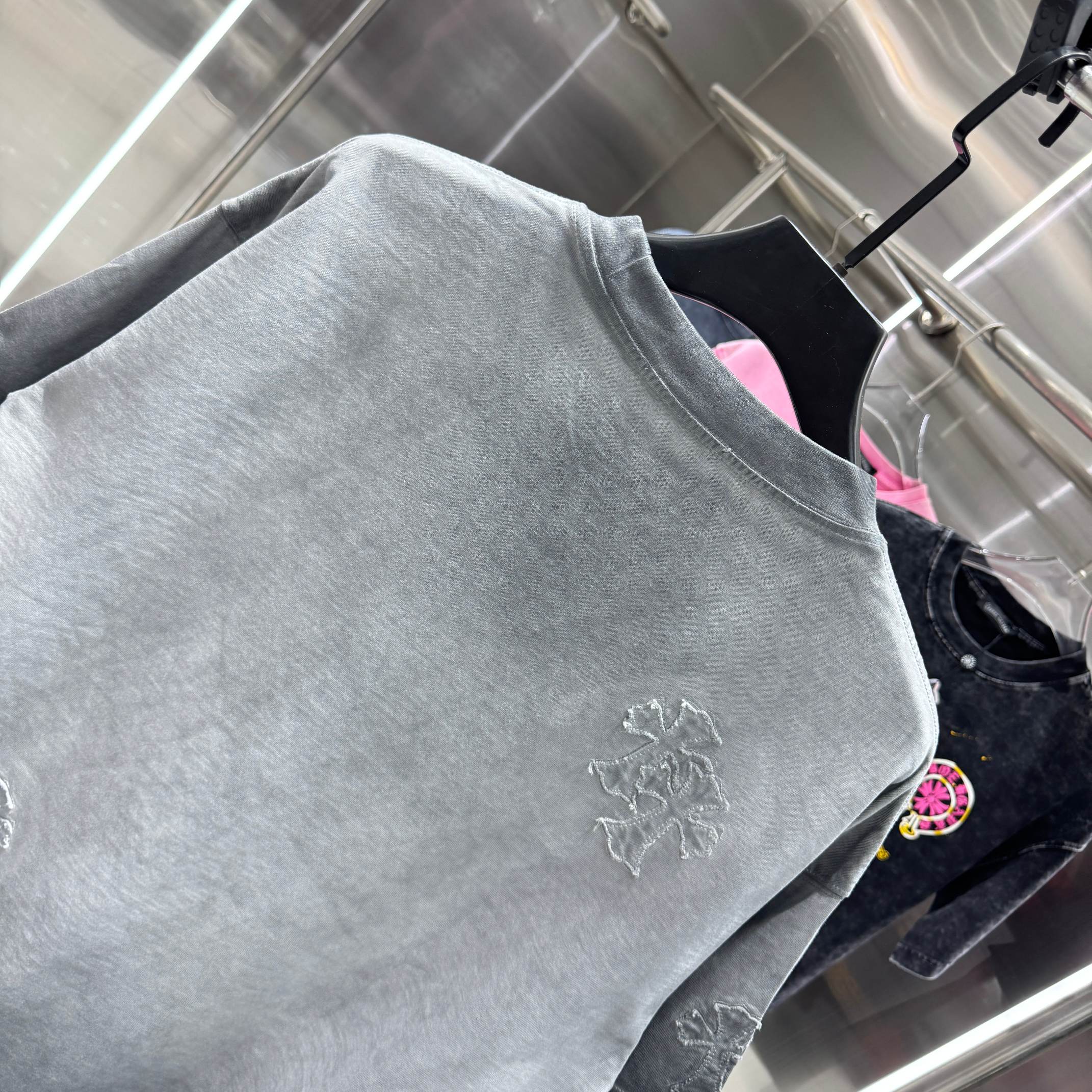Chrome Hearts 克罗心 CH 春夏新款 2026 重工水洗贴布绣短袖T恤 重工水洗面料330克重