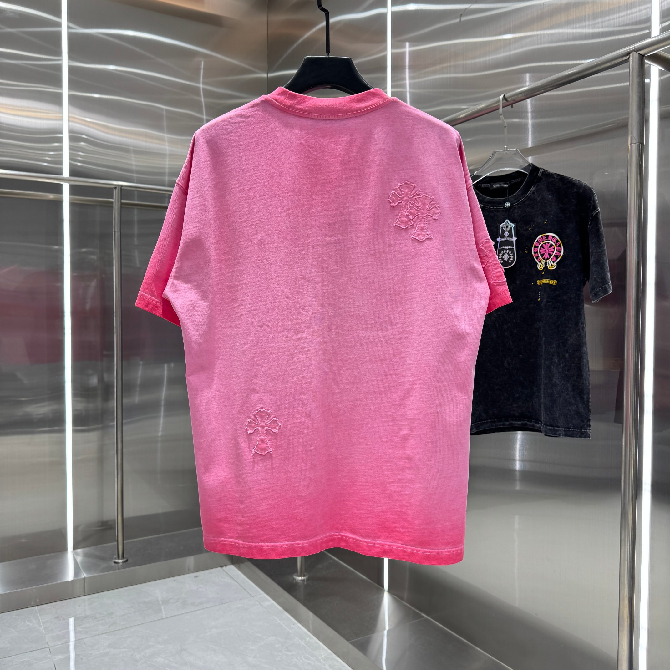 Chrome Hearts 克罗心 CH 春夏新款 2026 重工水洗贴布绣短袖T恤 重工水洗面料330克重