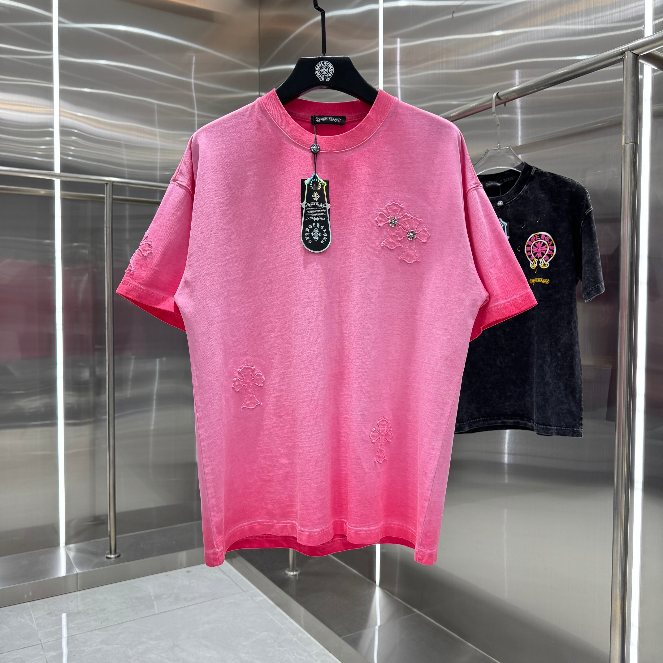 Chrome Hearts 克罗心 CH 春夏新款 2026 重工水洗贴布绣短袖T恤 重工水洗面料330克重