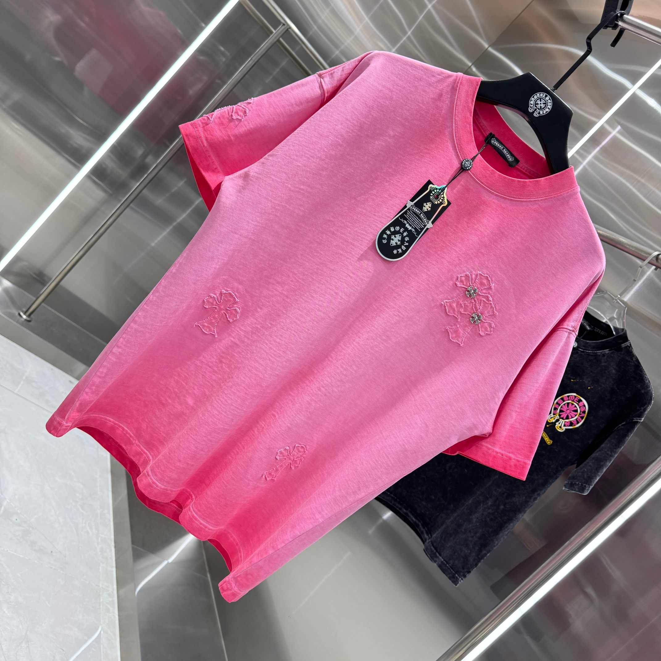 Chrome Hearts 克罗心 CH 春夏新款 2026 重工水洗贴布绣短袖T恤 重工水洗面料330克重