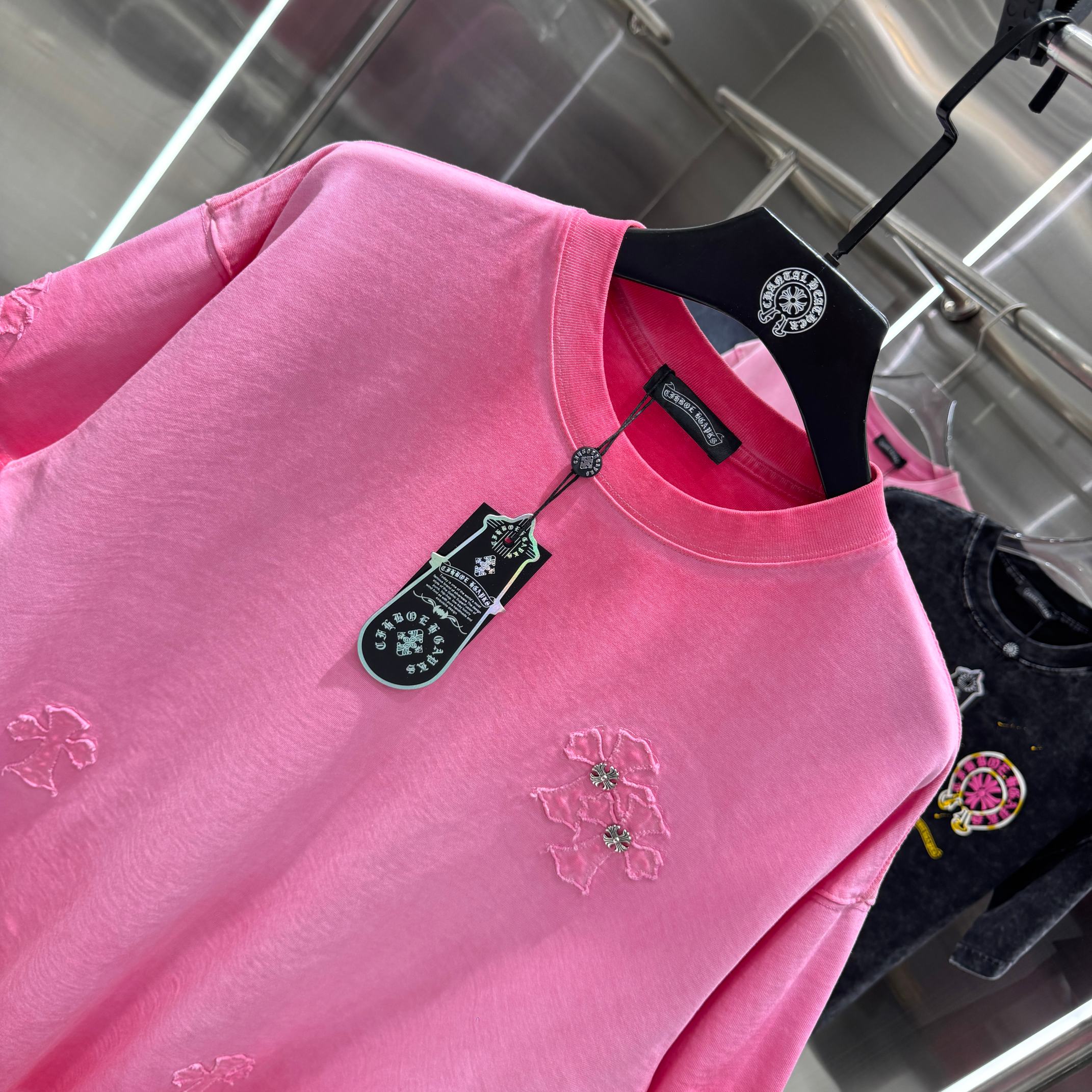 Chrome Hearts 克罗心 CH 春夏新款 2026 重工水洗贴布绣短袖T恤 重工水洗面料330克重