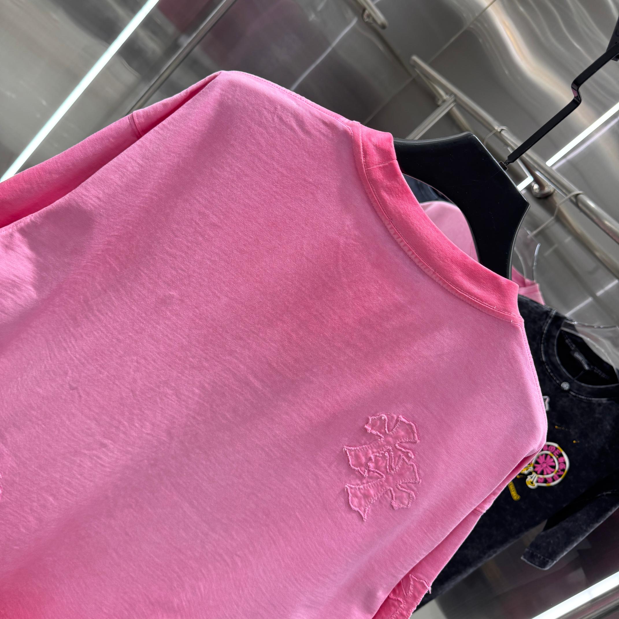 Chrome Hearts 克罗心 CH 春夏新款 2026 重工水洗贴布绣短袖T恤 重工水洗面料330克重
