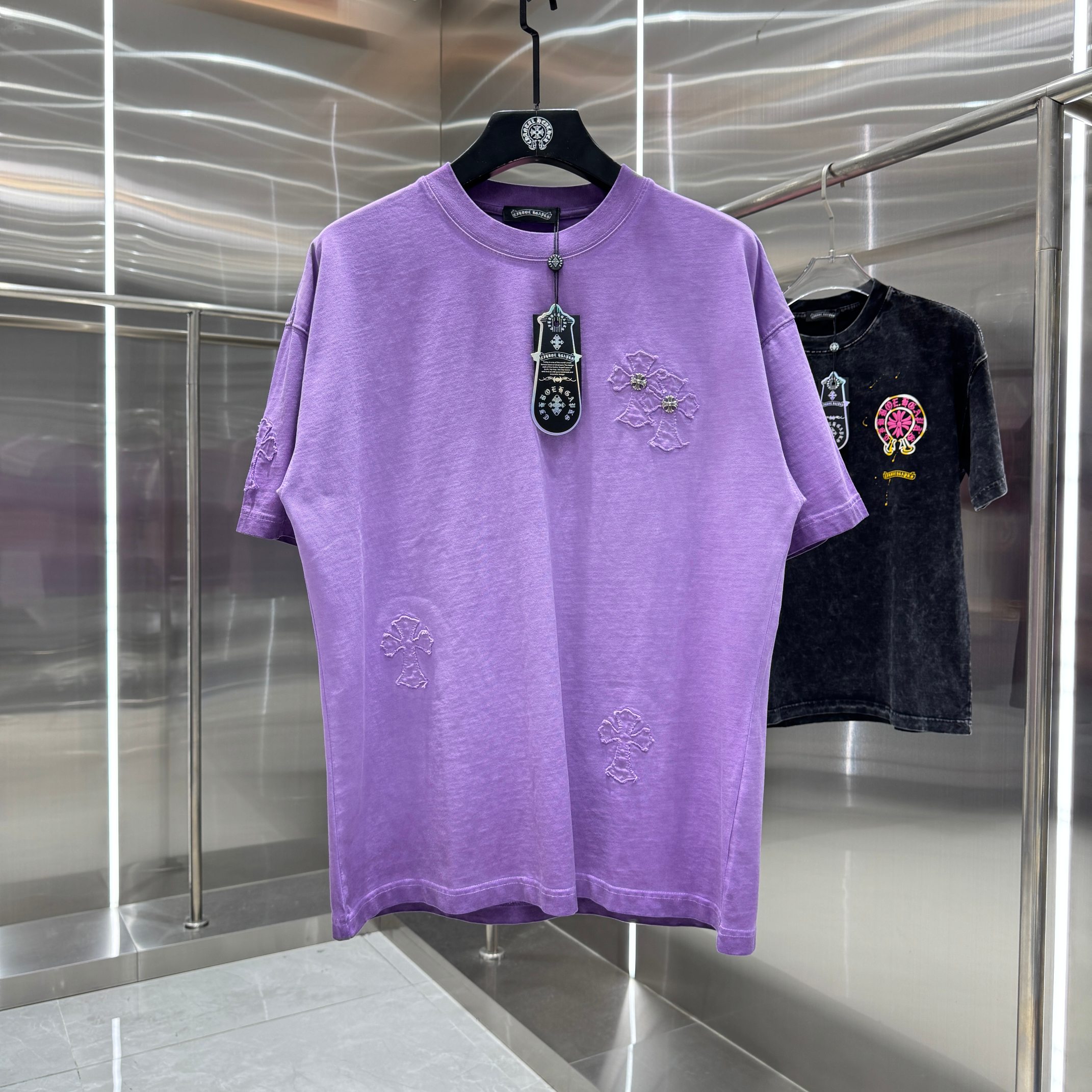 Chrome Hearts 克罗心 CH 春夏新款 2026 重工水洗贴布绣短袖T恤 重工水洗面料330克重
