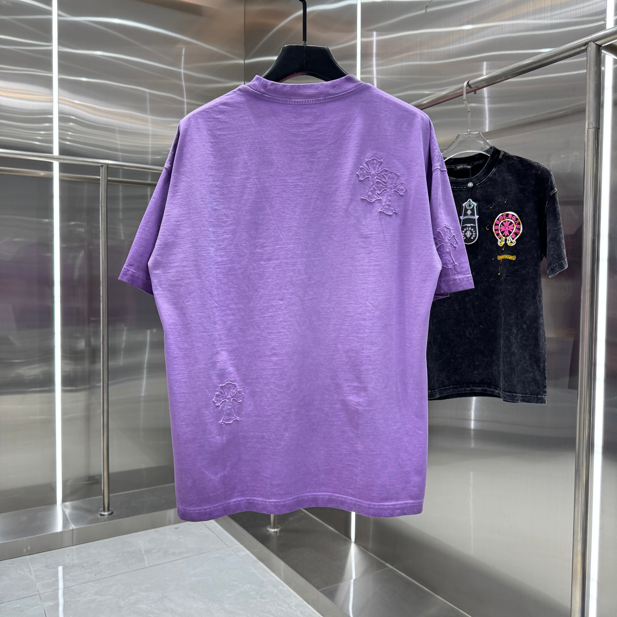 Chrome Hearts 克罗心 CH 春夏新款 2026 重工水洗贴布绣短袖T恤 重工水洗面料330克重