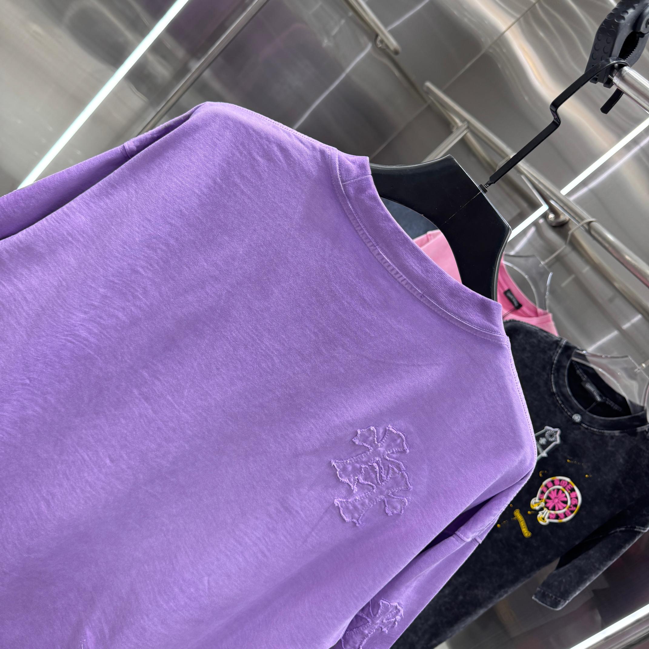 Chrome Hearts 克罗心 CH 春夏新款 2026 重工水洗贴布绣短袖T恤 重工水洗面料330克重
