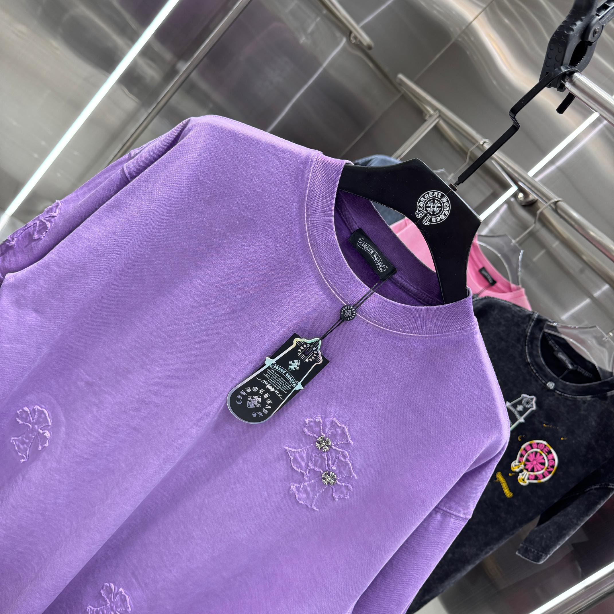 Chrome Hearts 克罗心 CH 春夏新款 2026 重工水洗贴布绣短袖T恤 重工水洗面料330克重