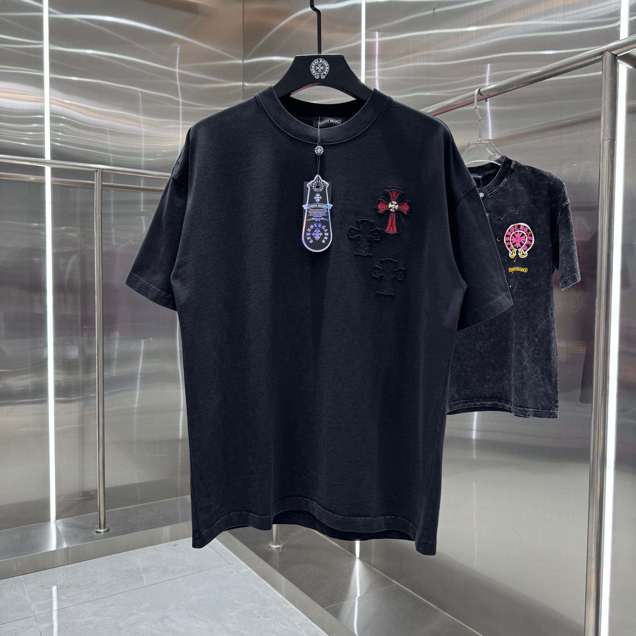 Chrome Hearts 克罗心 CH 春夏新款 2026 贴布绣绣花工艺短袖T恤 重工水洗面料330克重