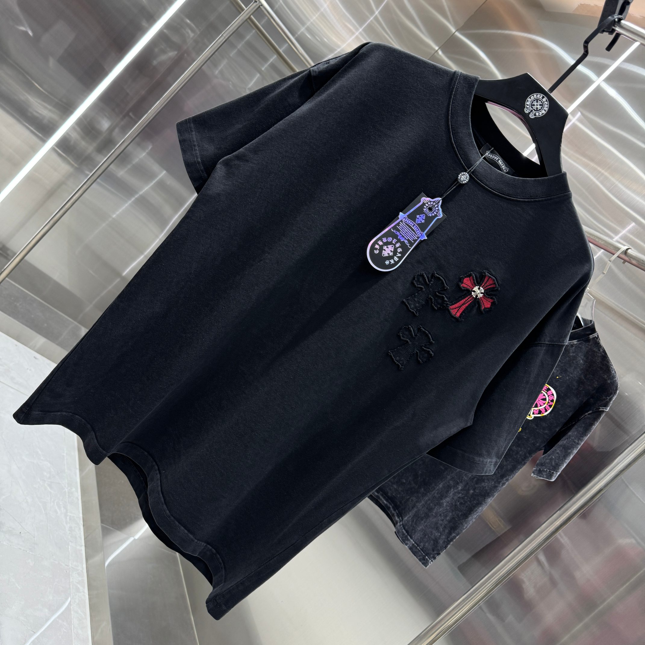 Chrome Hearts 克罗心 CH 春夏新款 2026 贴布绣绣花工艺短袖T恤 重工水洗面料330克重