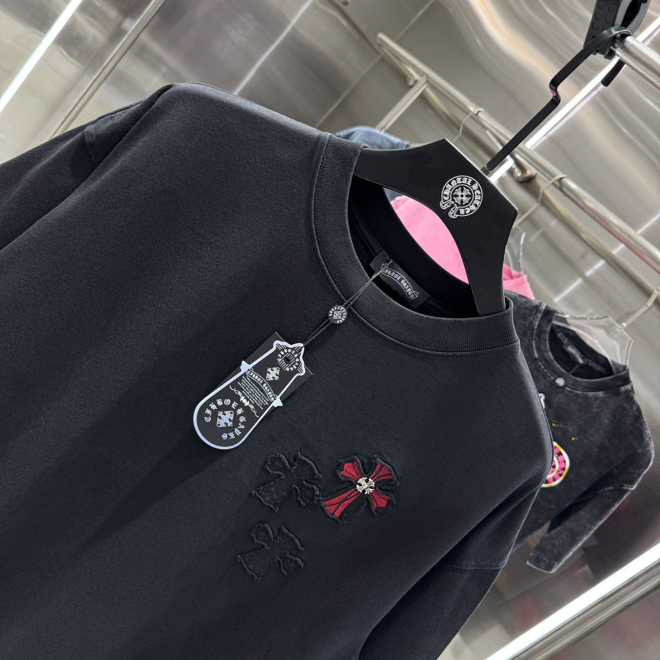Chrome Hearts 克罗心 CH 春夏新款 2026 贴布绣绣花工艺短袖T恤 重工水洗面料330克重
