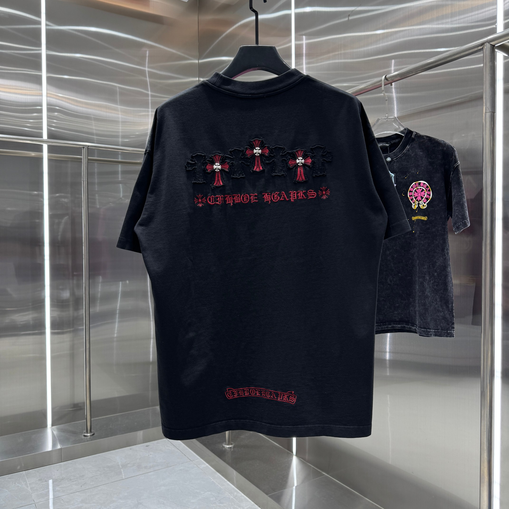 Chrome Hearts 克罗心 CH 春夏新款 2026 贴布绣绣花工艺短袖T恤 重工水洗面料330克重