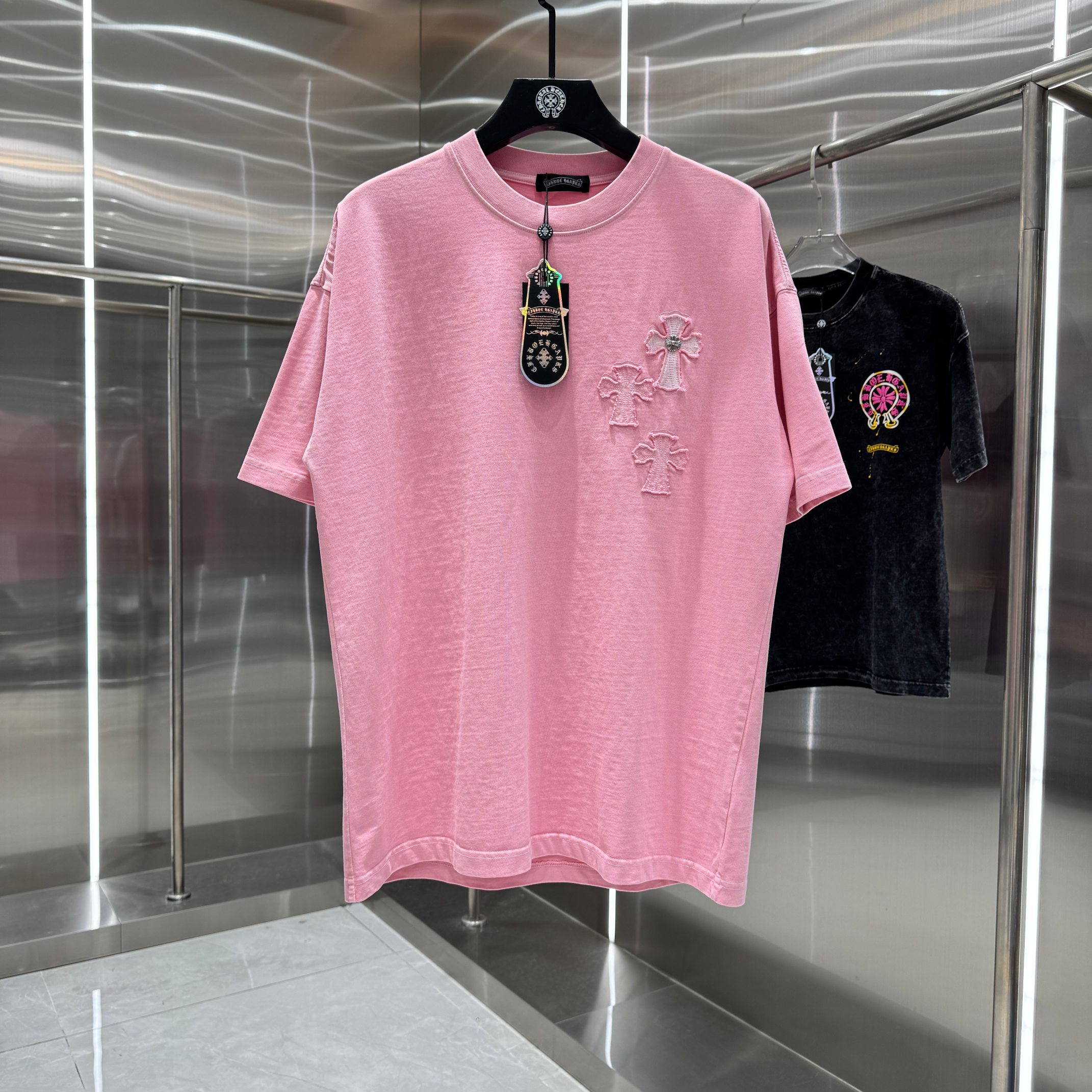 Chrome Hearts 克罗心 CH 春夏新款 2026 贴布绣绣花工艺短袖T恤 重工水洗面料330克重
