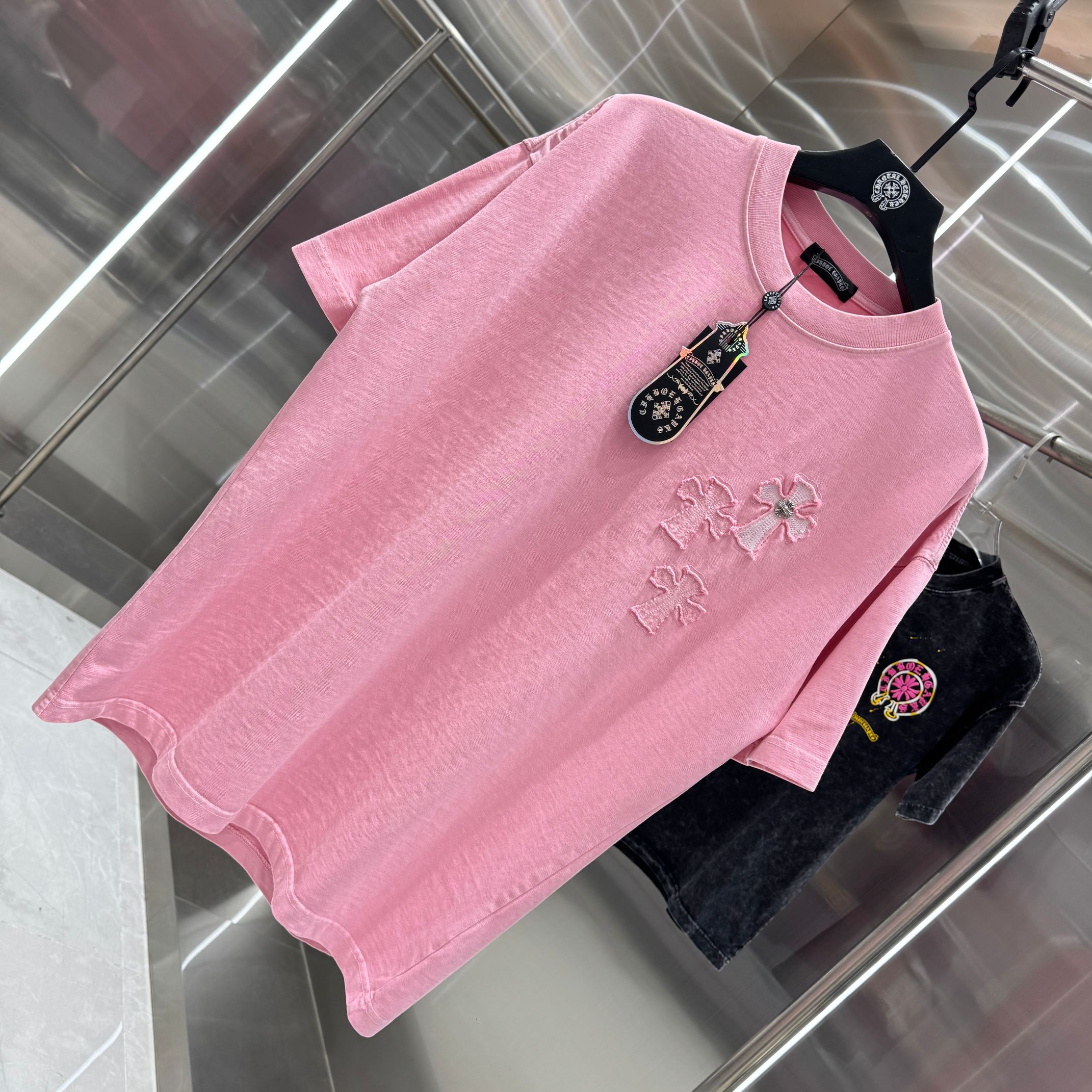 Chrome Hearts 克罗心 CH 春夏新款 2026 贴布绣绣花工艺短袖T恤 重工水洗面料330克重