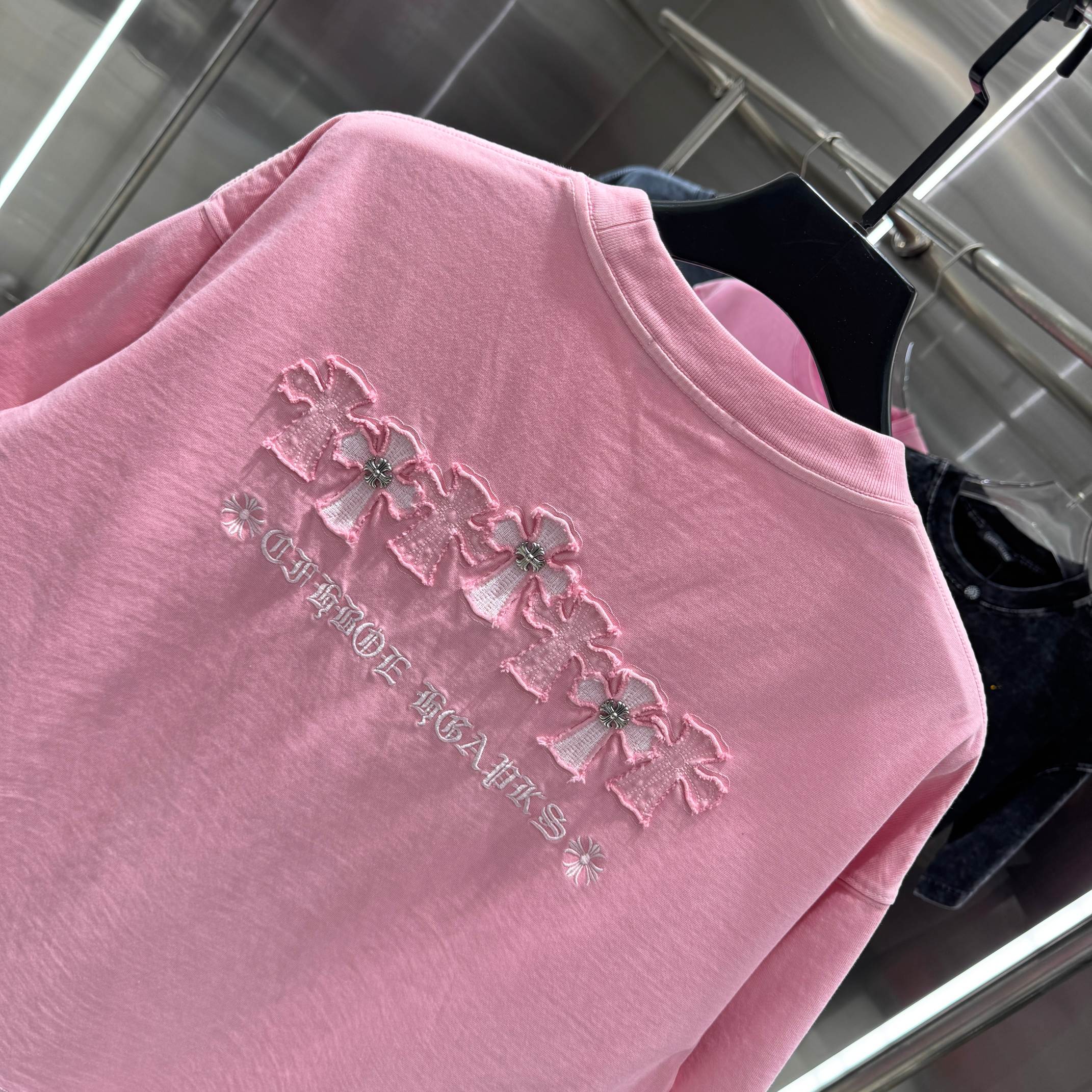 Chrome Hearts 克罗心 CH 春夏新款 2026 贴布绣绣花工艺短袖T恤 重工水洗面料330克重
