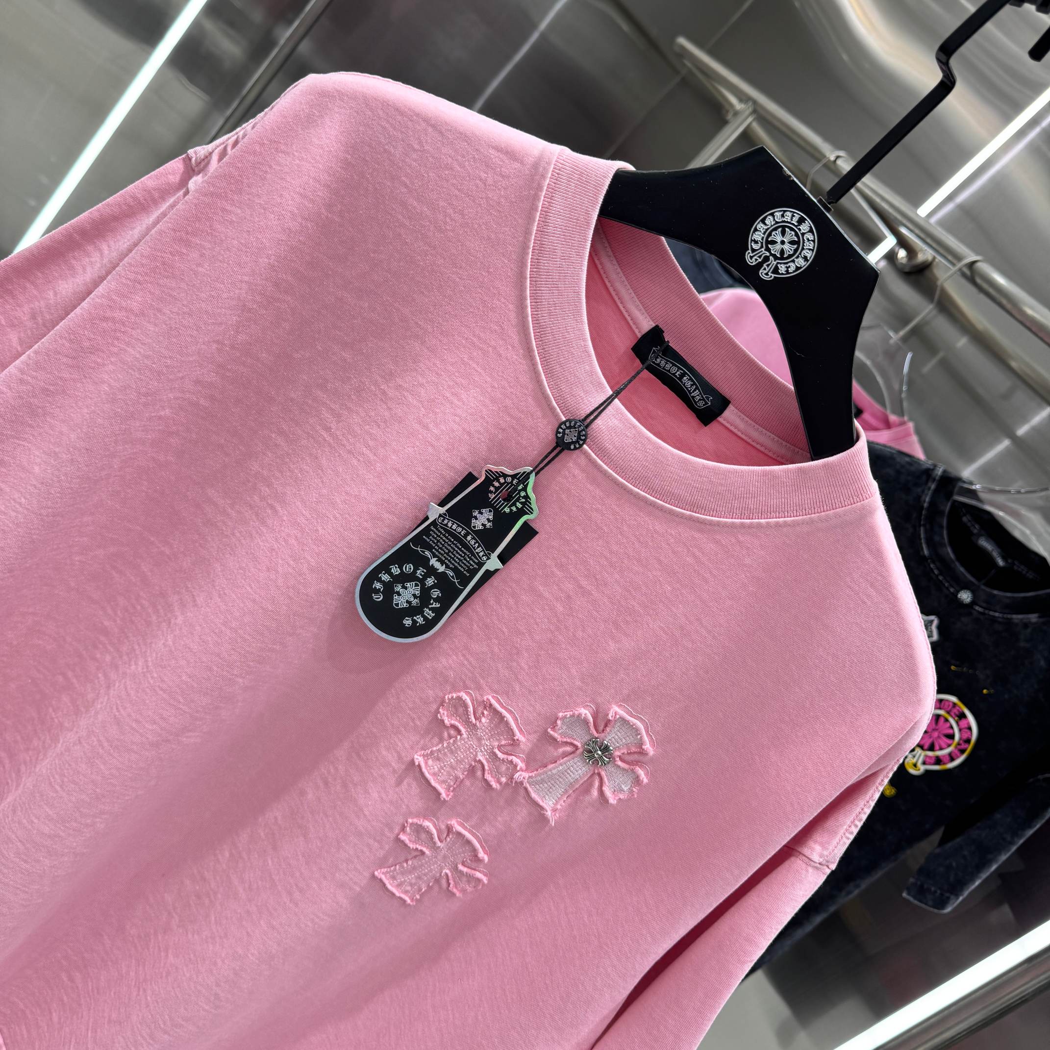 Chrome Hearts 克罗心 CH 春夏新款 2026 贴布绣绣花工艺短袖T恤 重工水洗面料330克重