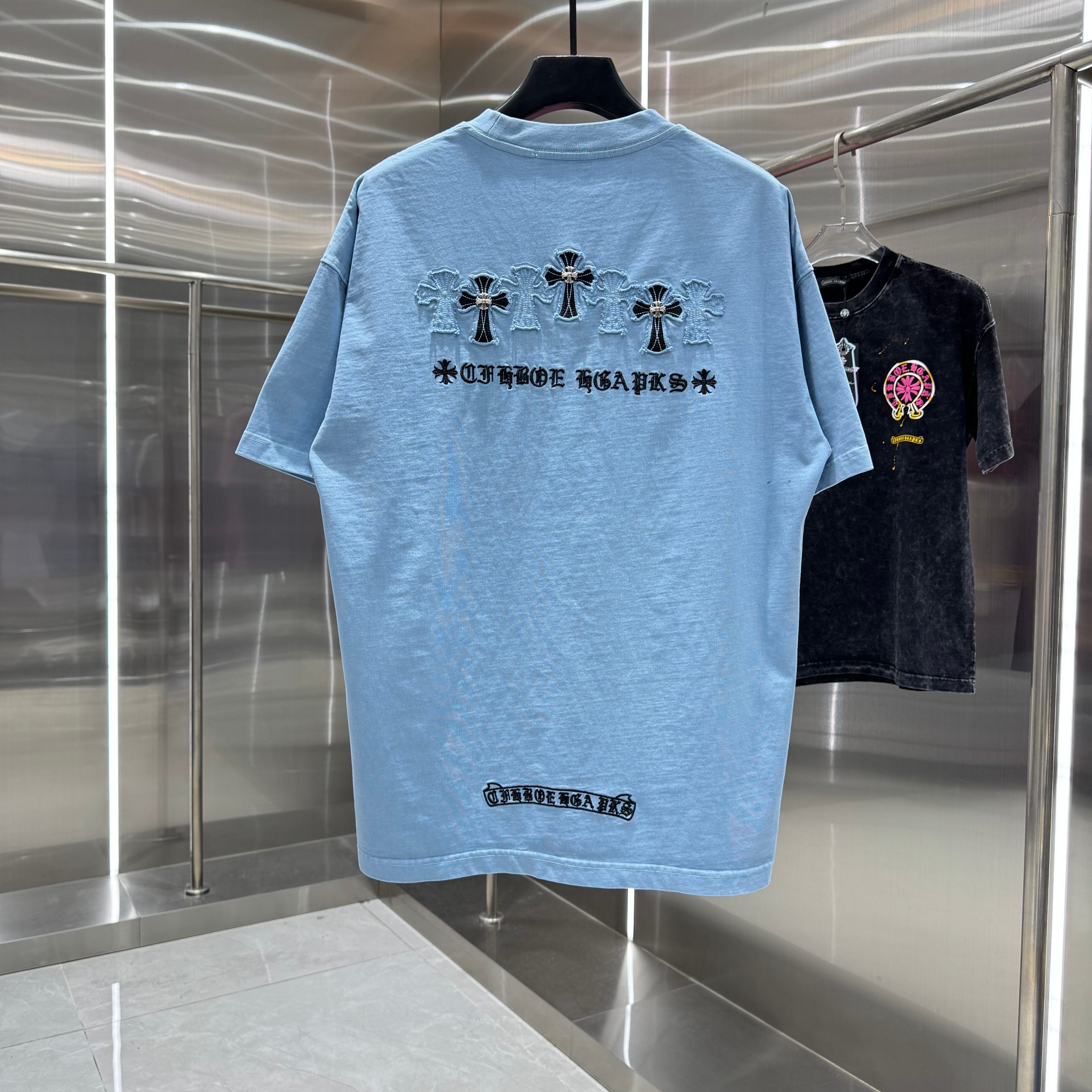 Chrome Hearts 克罗心 CH 春夏新款 2026 贴布绣绣花工艺短袖T恤 重工水洗面料330克重