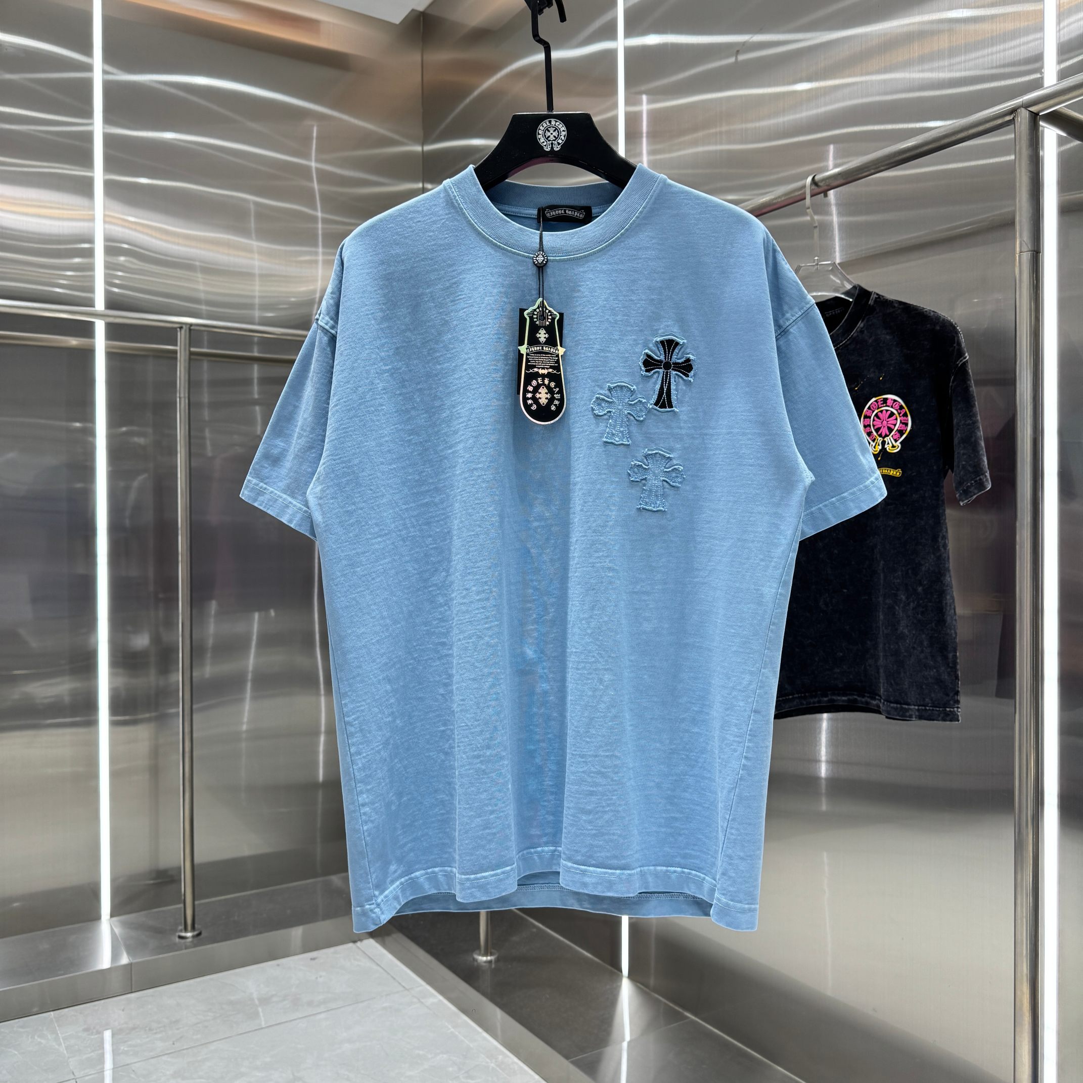 Chrome Hearts 克罗心 CH 春夏新款 2026 贴布绣绣花工艺短袖T恤 重工水洗面料330克重