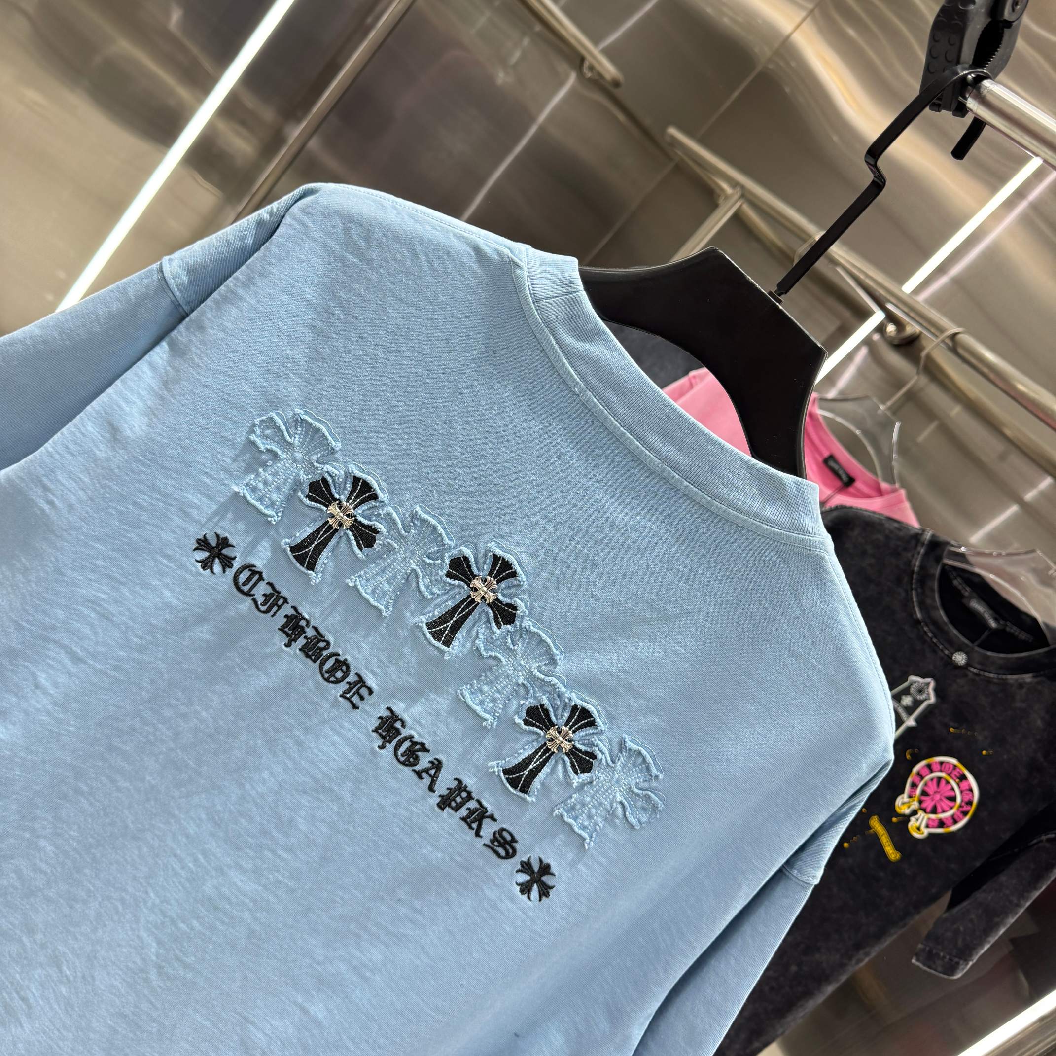 Chrome Hearts 克罗心 CH 春夏新款 2026 贴布绣绣花工艺短袖T恤 重工水洗面料330克重