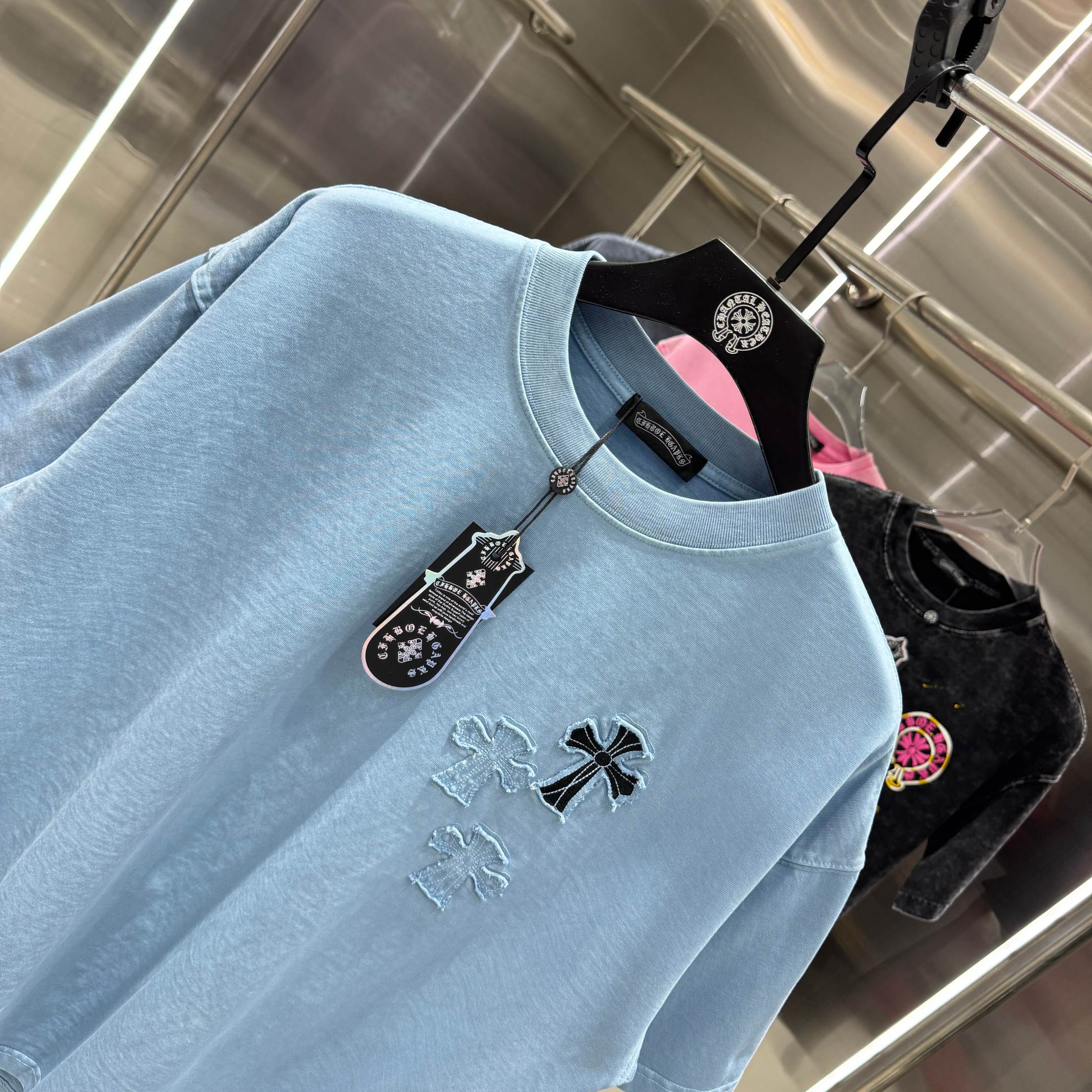 Chrome Hearts 克罗心 CH 春夏新款 2026 贴布绣绣花工艺短袖T恤 重工水洗面料330克重