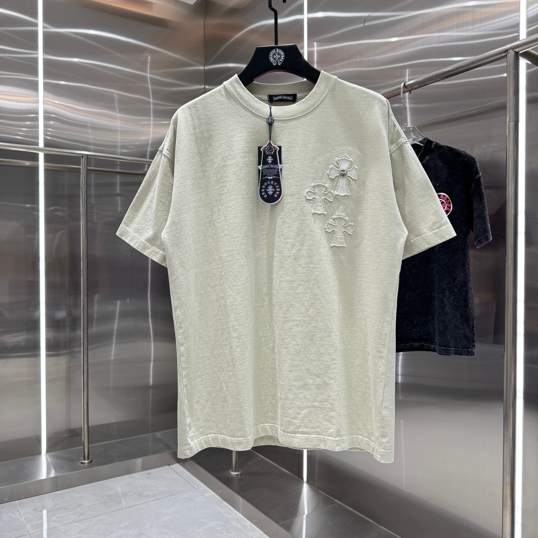 Chrome Hearts 克罗心 CH 春夏新款 2026 贴布绣绣花工艺短袖T恤 重工水洗面料330克重
