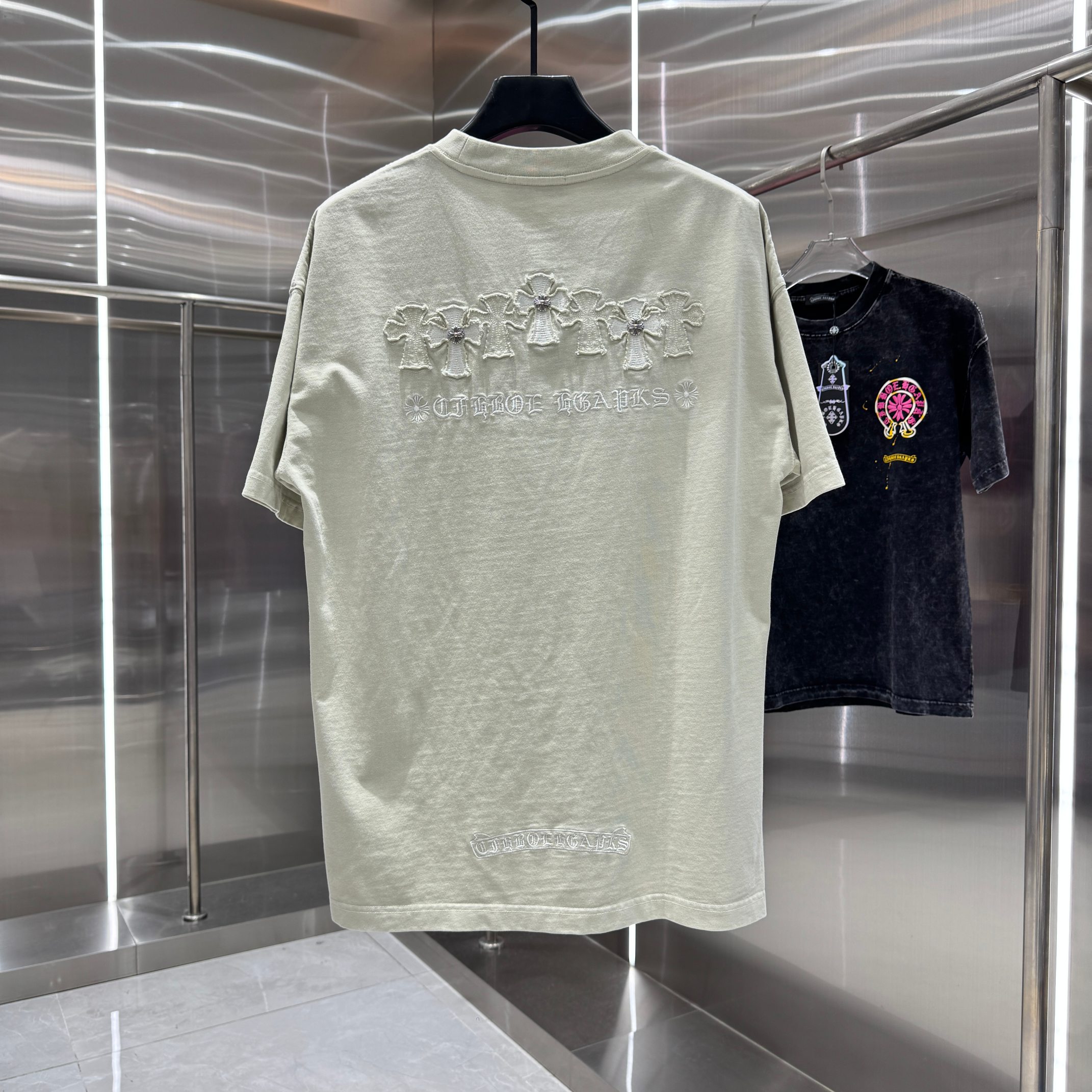 Chrome Hearts 克罗心 CH 春夏新款 2026 贴布绣绣花工艺短袖T恤 重工水洗面料330克重