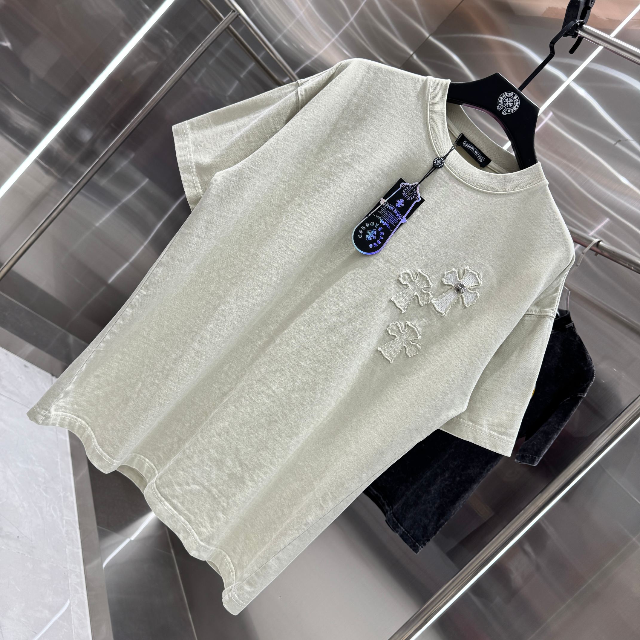 Chrome Hearts 克罗心 CH 春夏新款 2026 贴布绣绣花工艺短袖T恤 重工水洗面料330克重