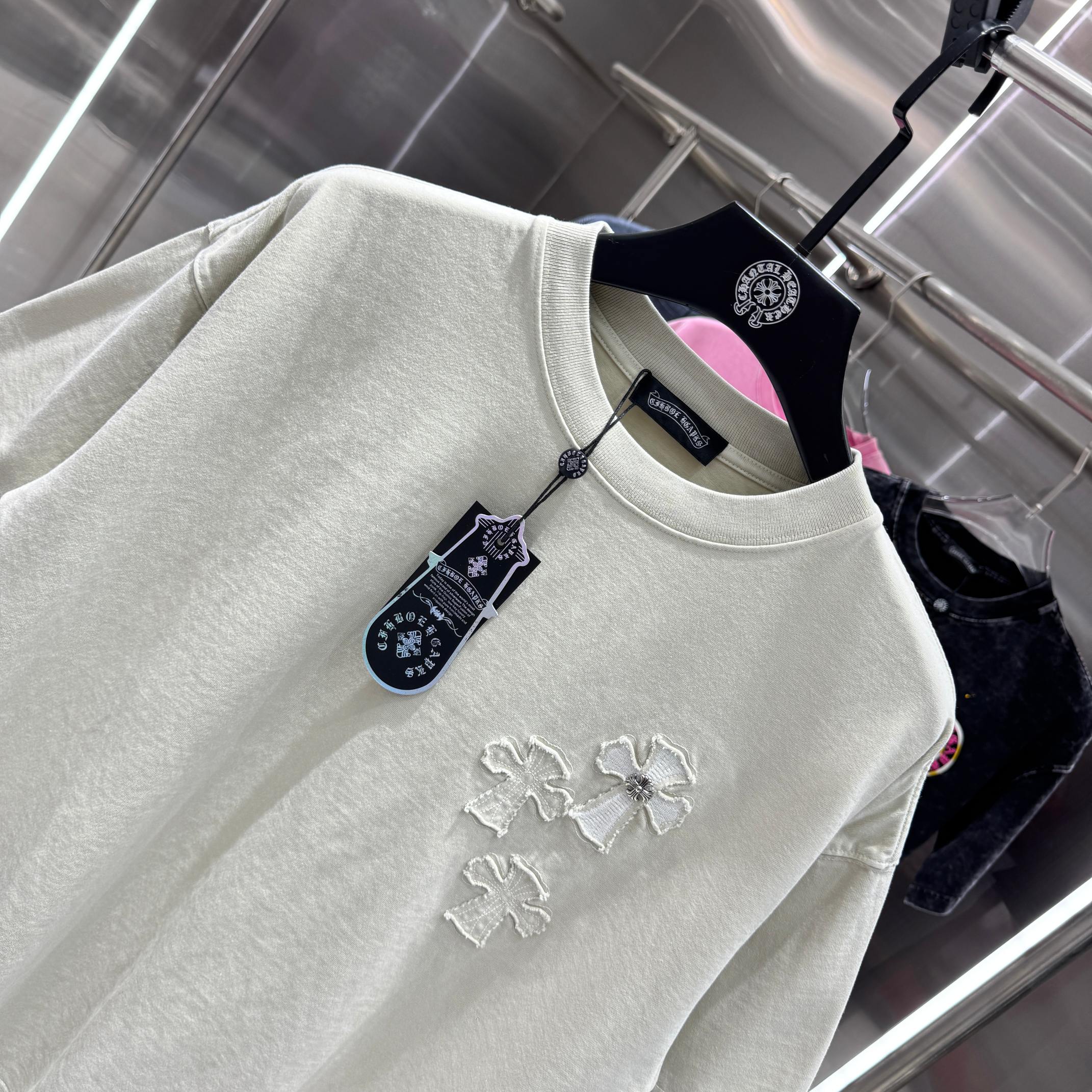 Chrome Hearts 克罗心 CH 春夏新款 2026 贴布绣绣花工艺短袖T恤 重工水洗面料330克重
