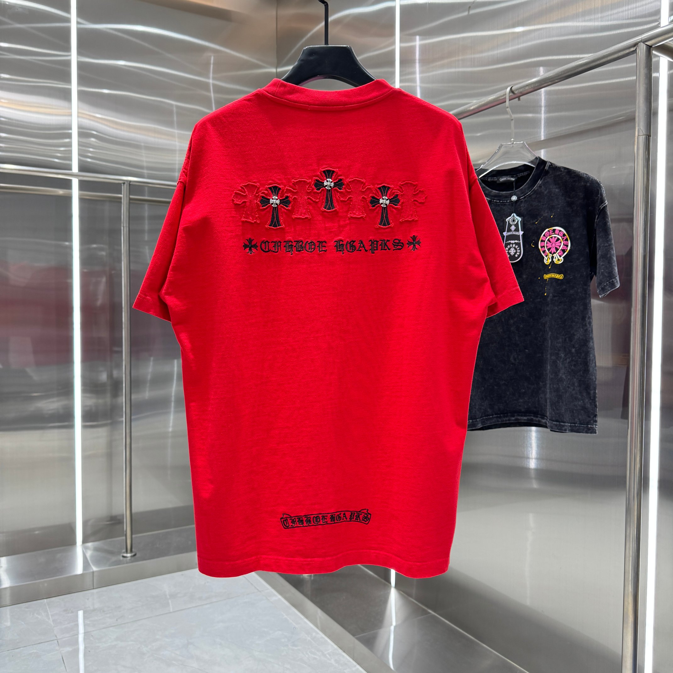 Chrome Hearts 克罗心 CH 春夏新款 2026 贴布绣绣花工艺短袖T恤 重工水洗面料330克重