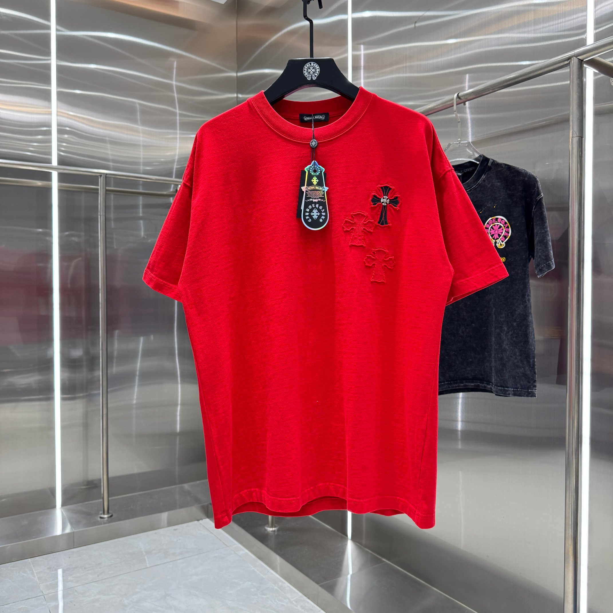 Chrome Hearts 克罗心 CH 春夏新款 2026 贴布绣绣花工艺短袖T恤 重工水洗面料330克重