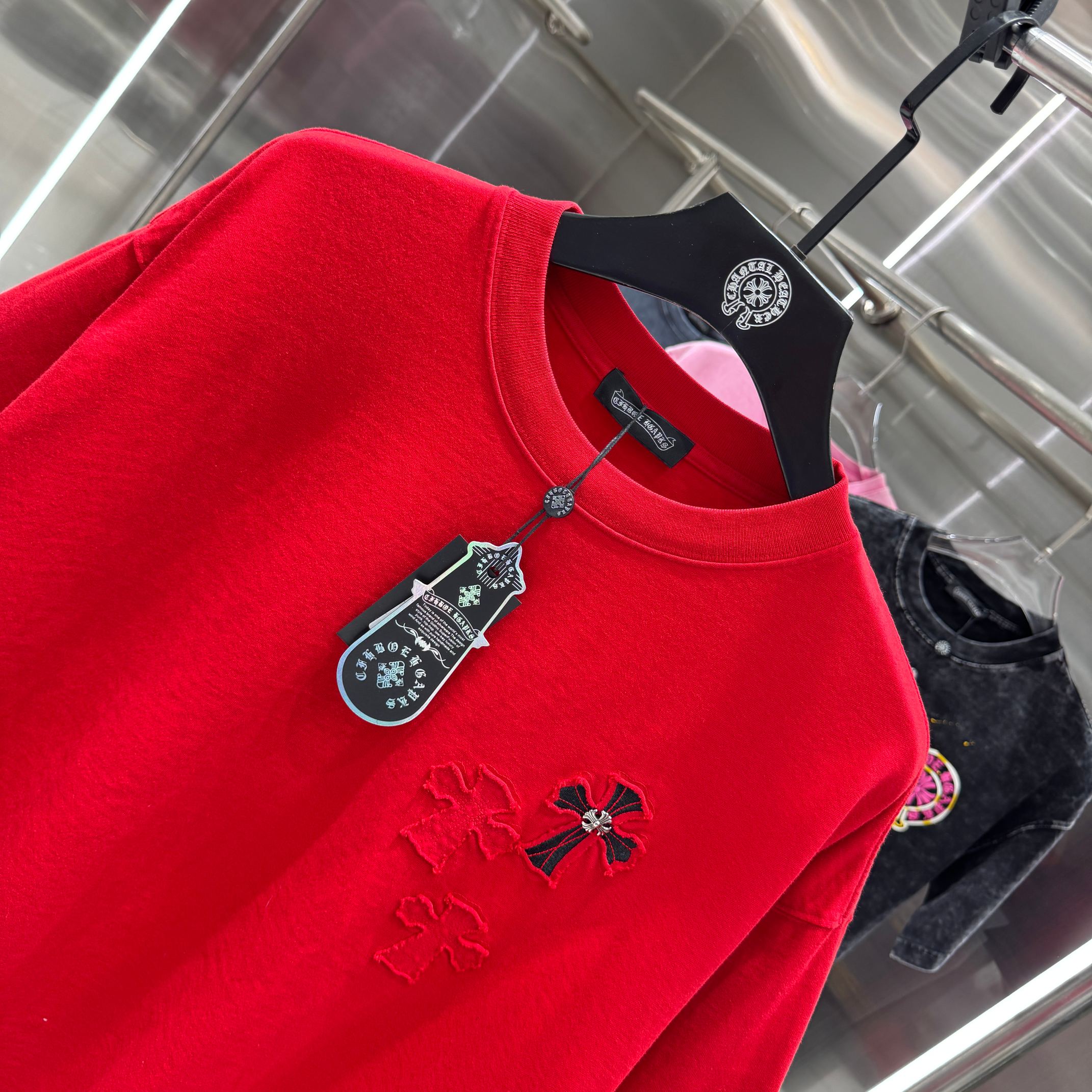 Chrome Hearts 克罗心 CH 春夏新款 2026 贴布绣绣花工艺短袖T恤 重工水洗面料330克重