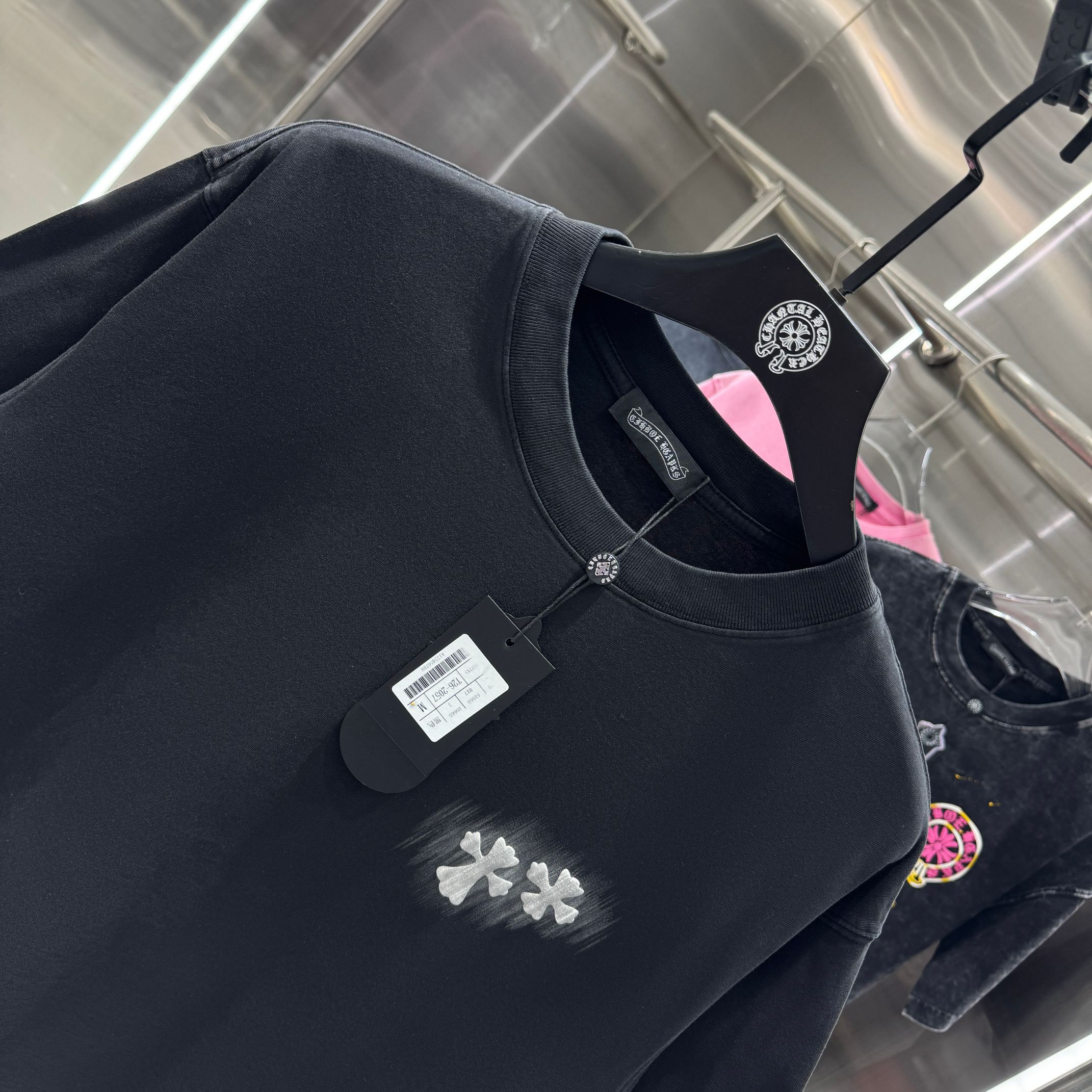 Chrome Hearts 克罗心 CH 春夏新款 2026 手工刷浆印花工艺短袖T恤 重工水洗面料320克重