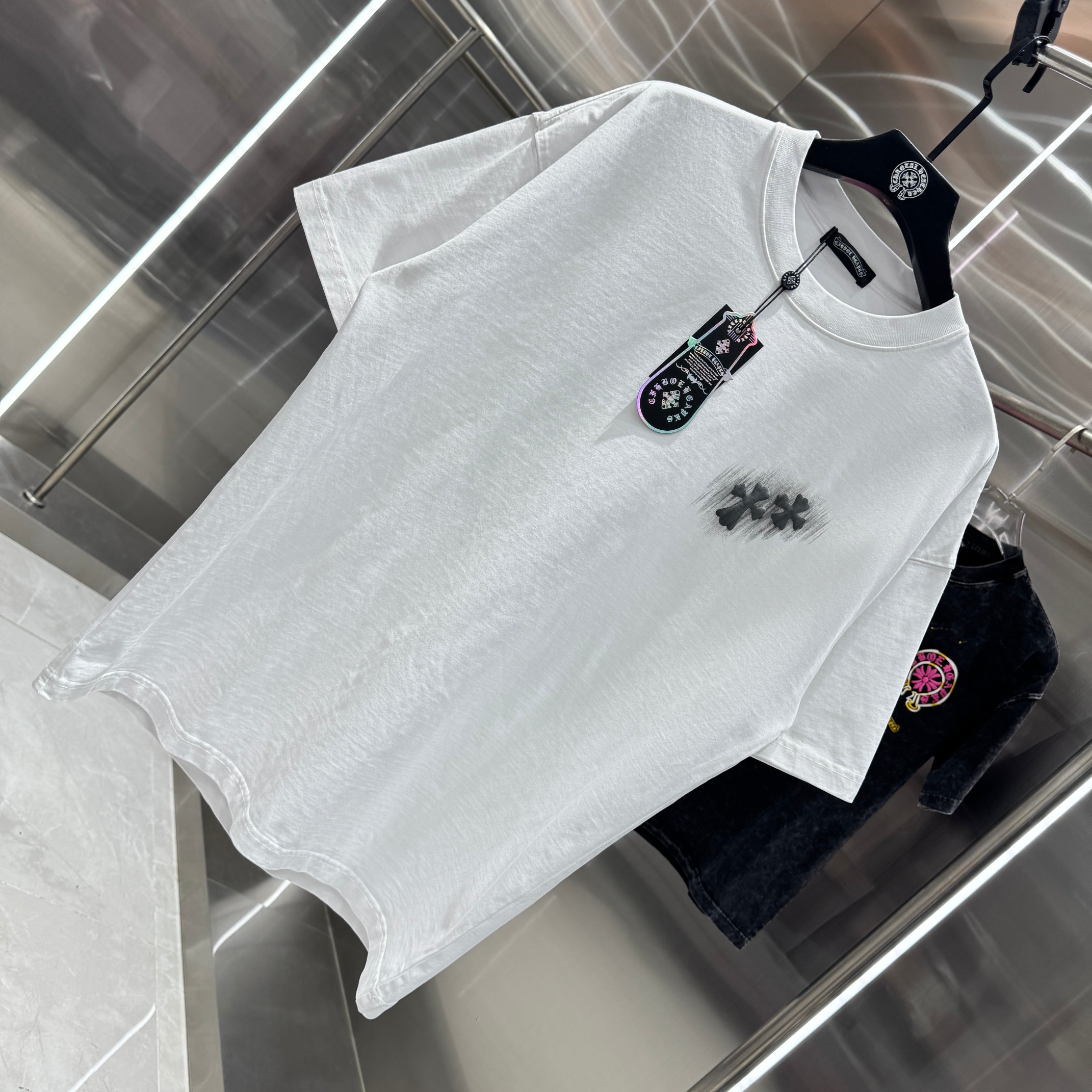 Chrome Hearts 克罗心 CH 春夏新款 2026 手工刷浆印花工艺短袖T恤 重工水洗面料320克重