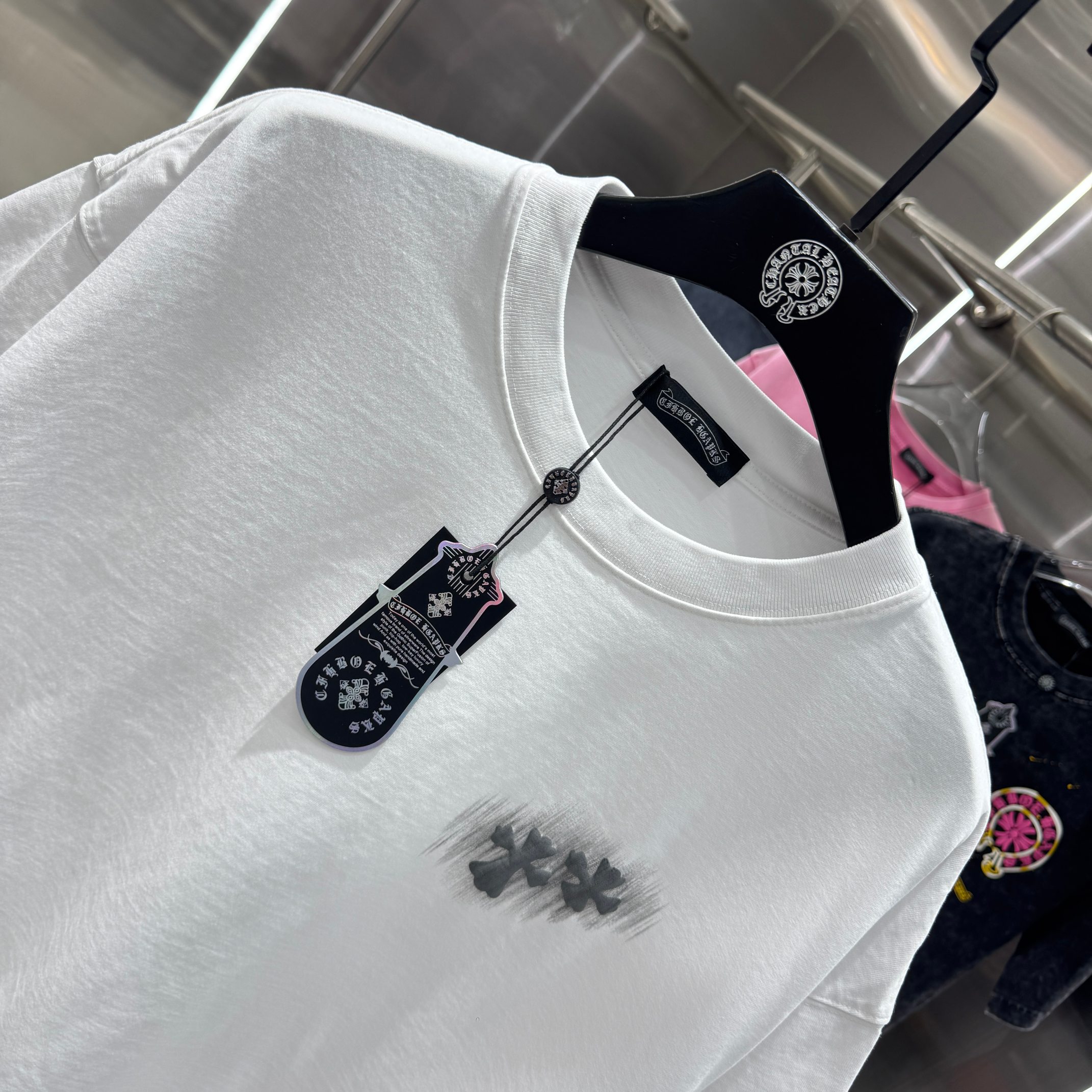 Chrome Hearts 克罗心 CH 春夏新款 2026 手工刷浆印花工艺短袖T恤 重工水洗面料320克重