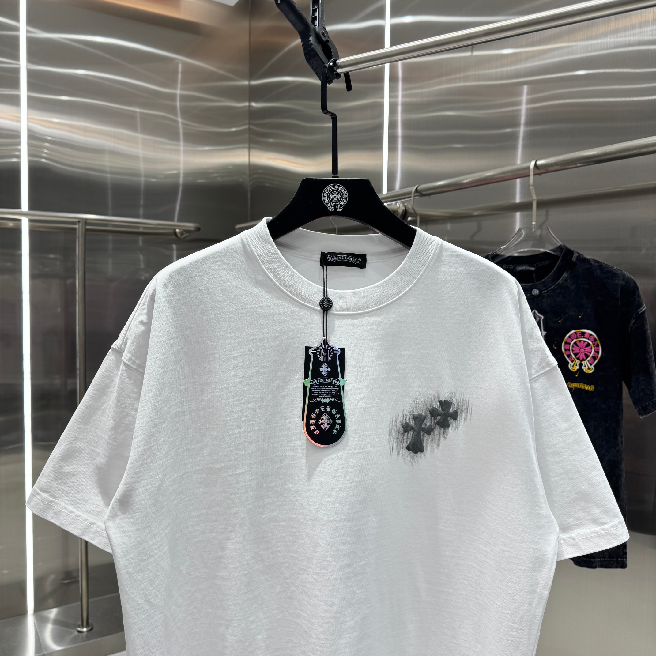 Chrome Hearts 克罗心 CH 春夏新款 2026 手工刷浆印花工艺短袖T恤 重工水洗面料320克重