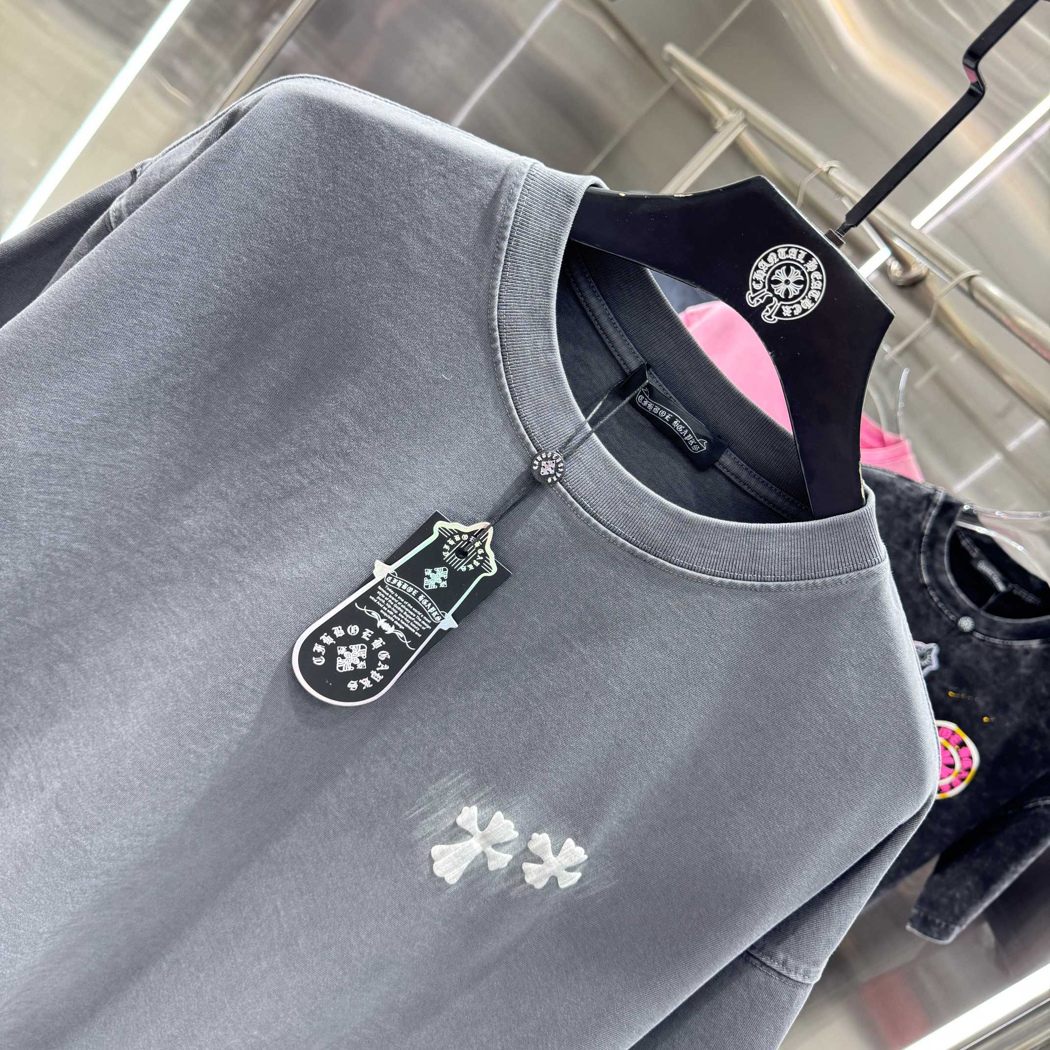 Chrome Hearts 克罗心 CH 春夏新款 2026 手工刷浆印花工艺短袖T恤 重工水洗面料320克重