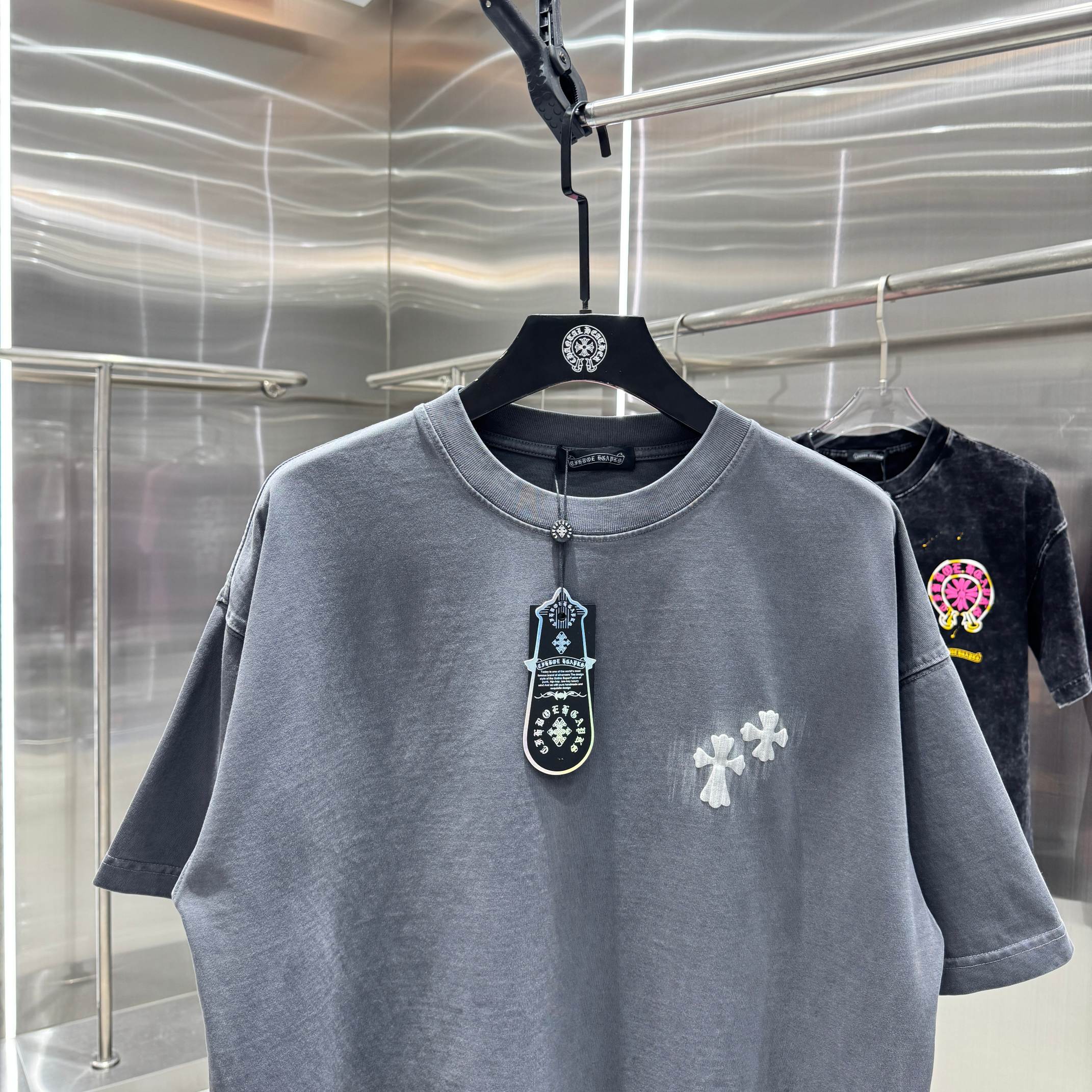 Chrome Hearts 克罗心 CH 春夏新款 2026 手工刷浆印花工艺短袖T恤 重工水洗面料320克重