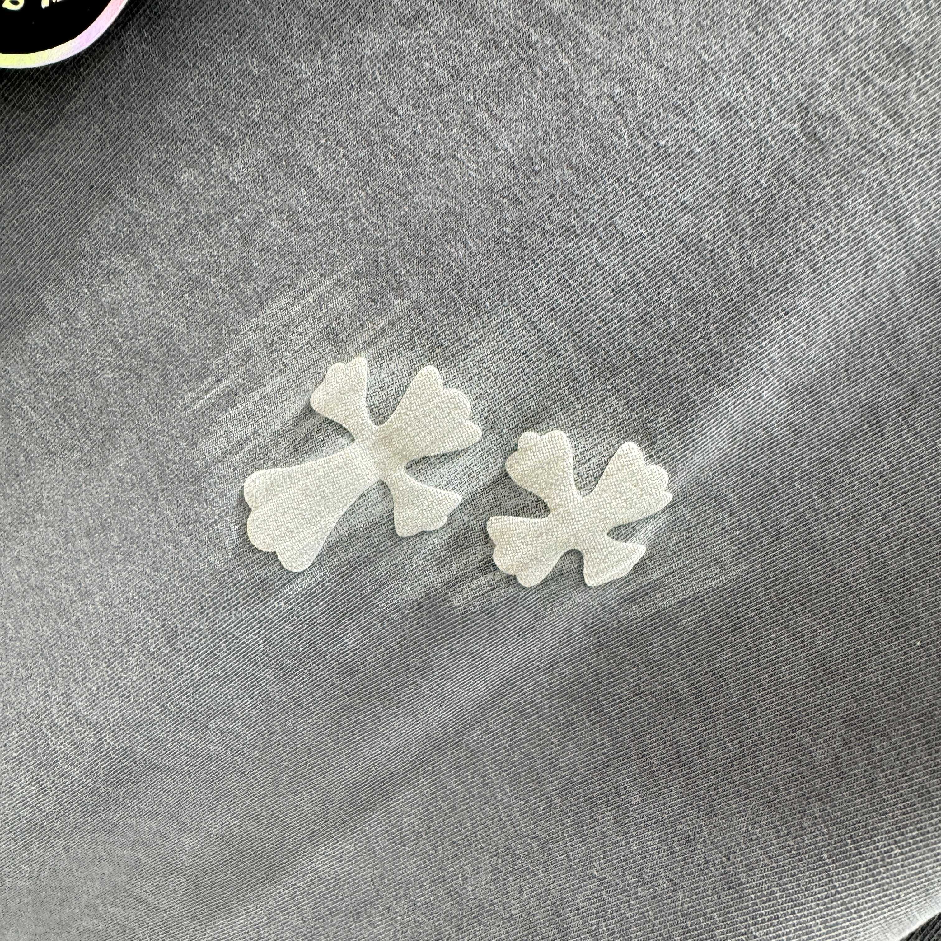 Chrome Hearts 克罗心 CH 春夏新款 2026 手工刷浆印花工艺短袖T恤 重工水洗面料320克重